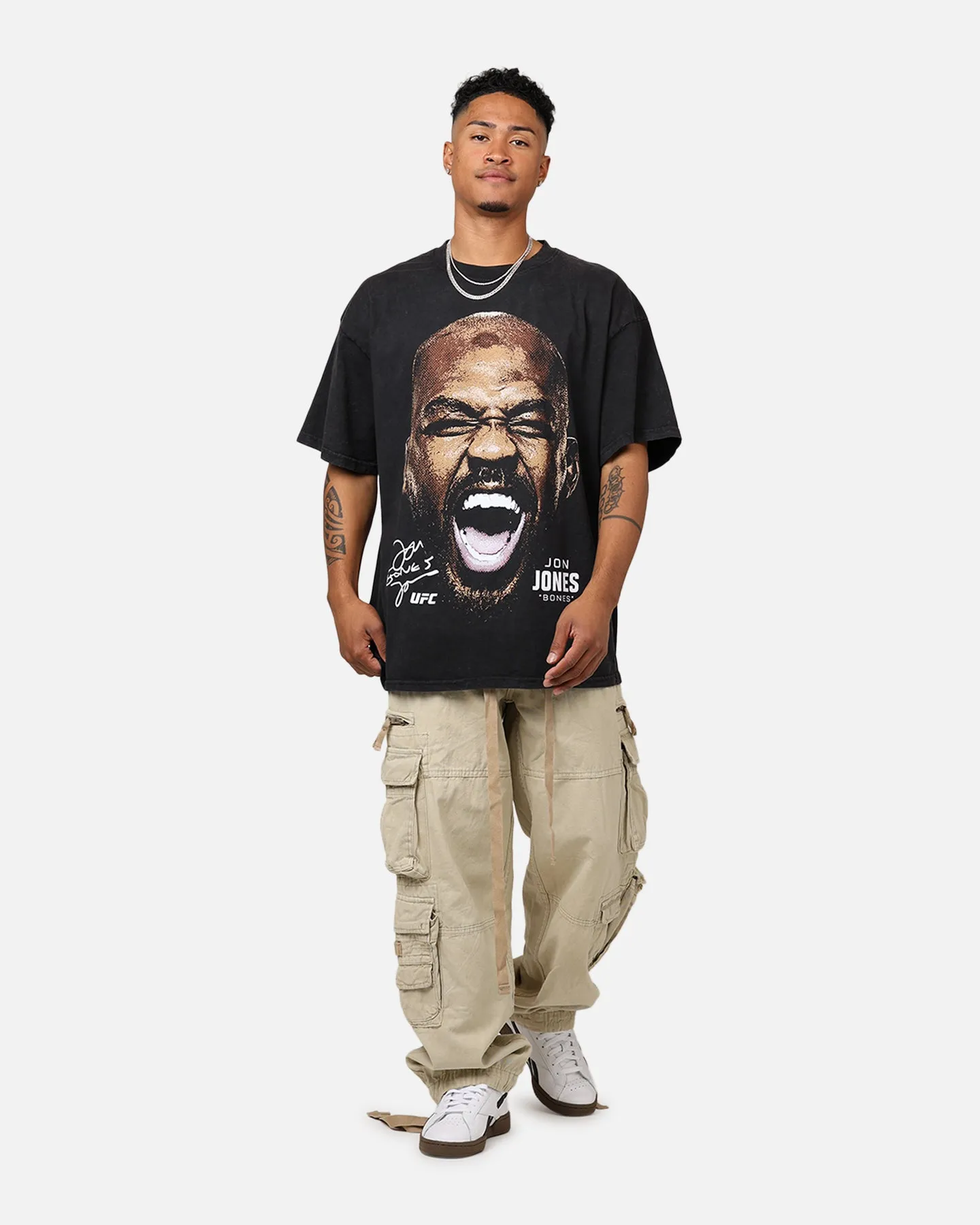 UFC By Goat Crew Jon Jones Big Face Vintage T-Shirt Black Wash sold by Culture Kings product image thumbnail 3