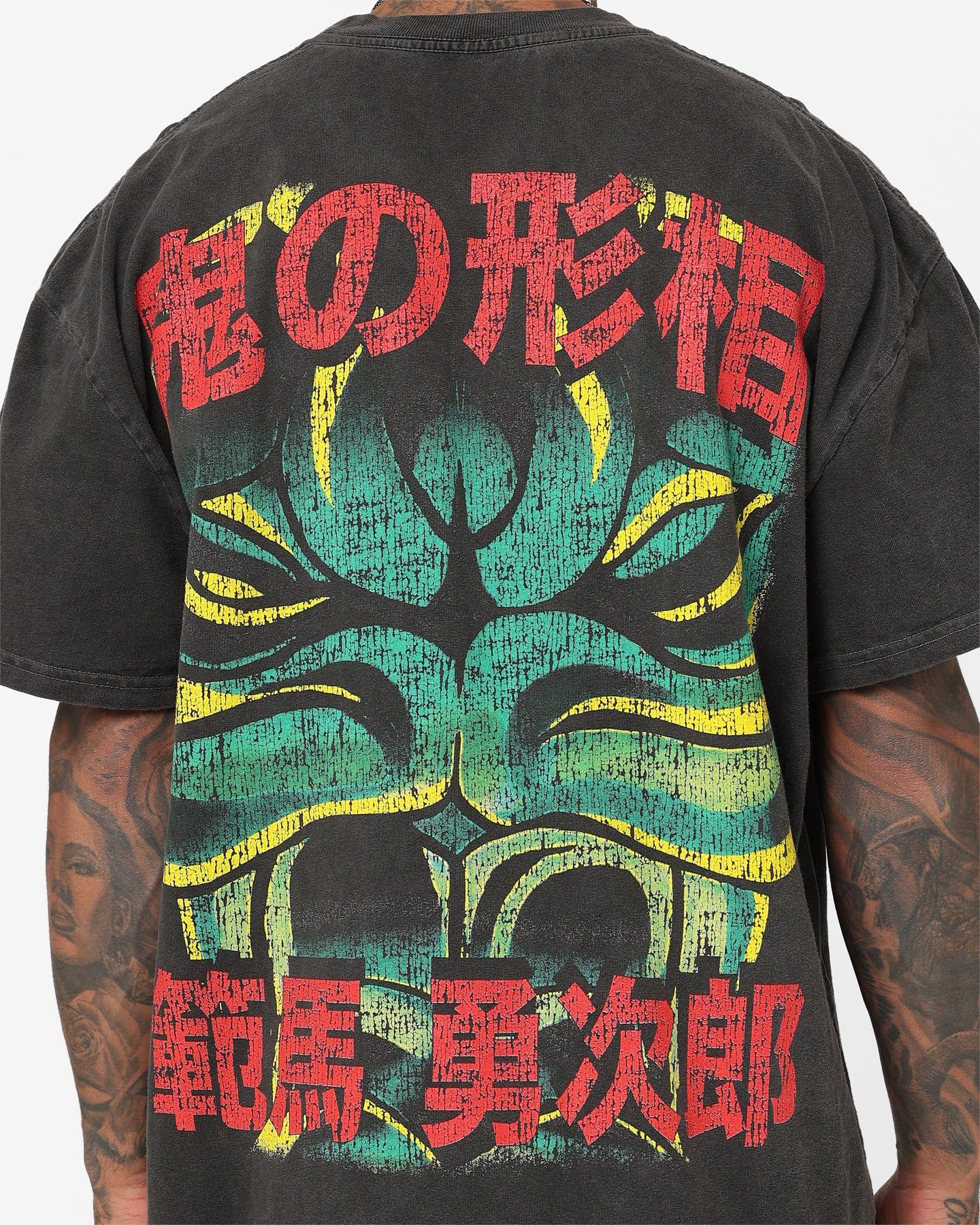 Goat Crew X Baki Yujiro Heavyweight Vintage T-Shirt Black Wash sold by Culture Kings product image thumbnail 5