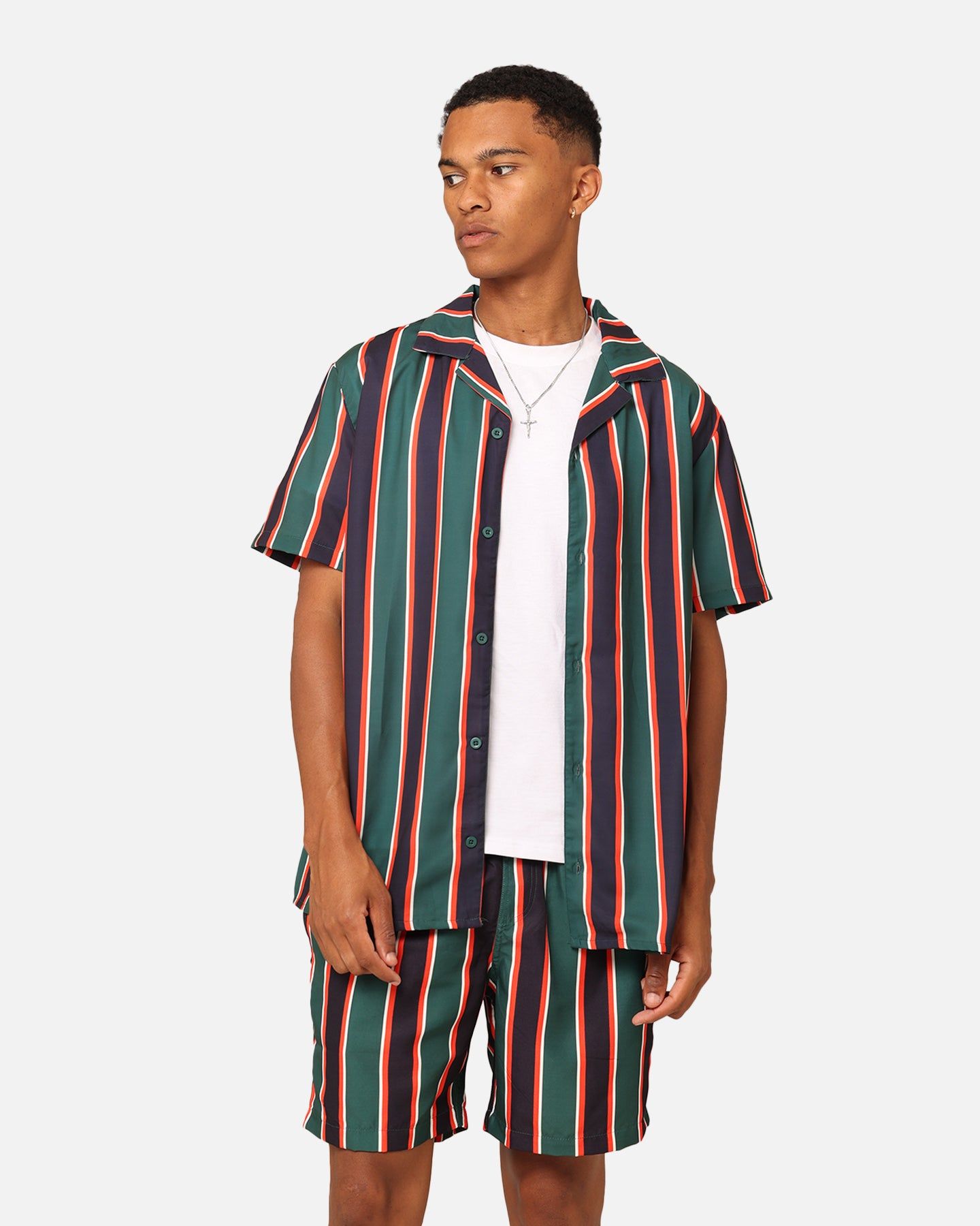 XXIII Steven Stripe Button Up Shirt Multi/Black sold by Culture Kings