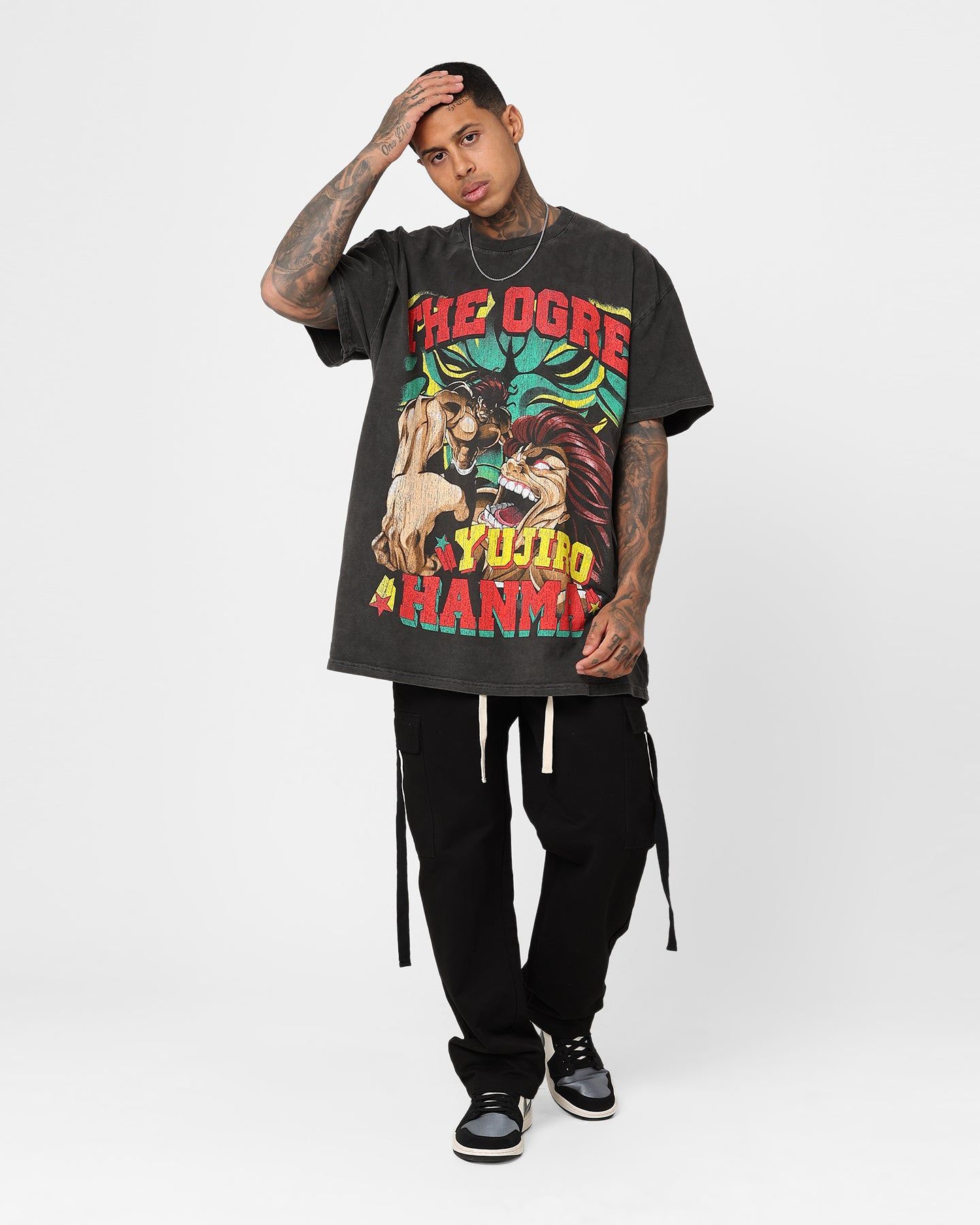 Goat Crew X Baki Yujiro Heavyweight Vintage T-Shirt Black Wash sold by Culture Kings product image thumbnail 3
