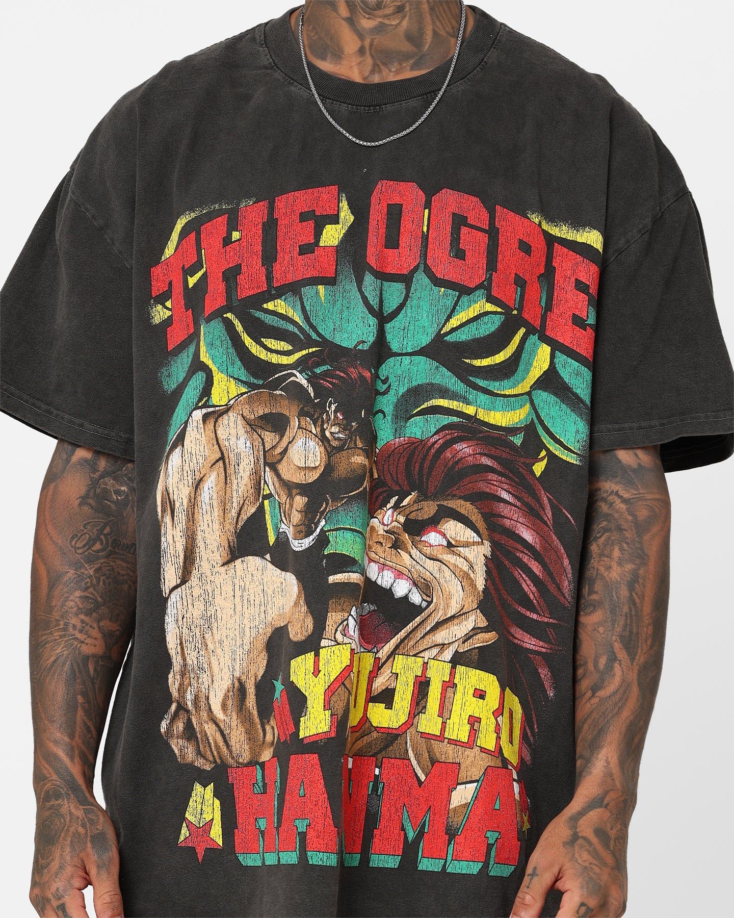 Goat Crew X Baki Yujiro Heavyweight Vintage T-Shirt Black Wash sold by Culture Kings product image thumbnail 4
