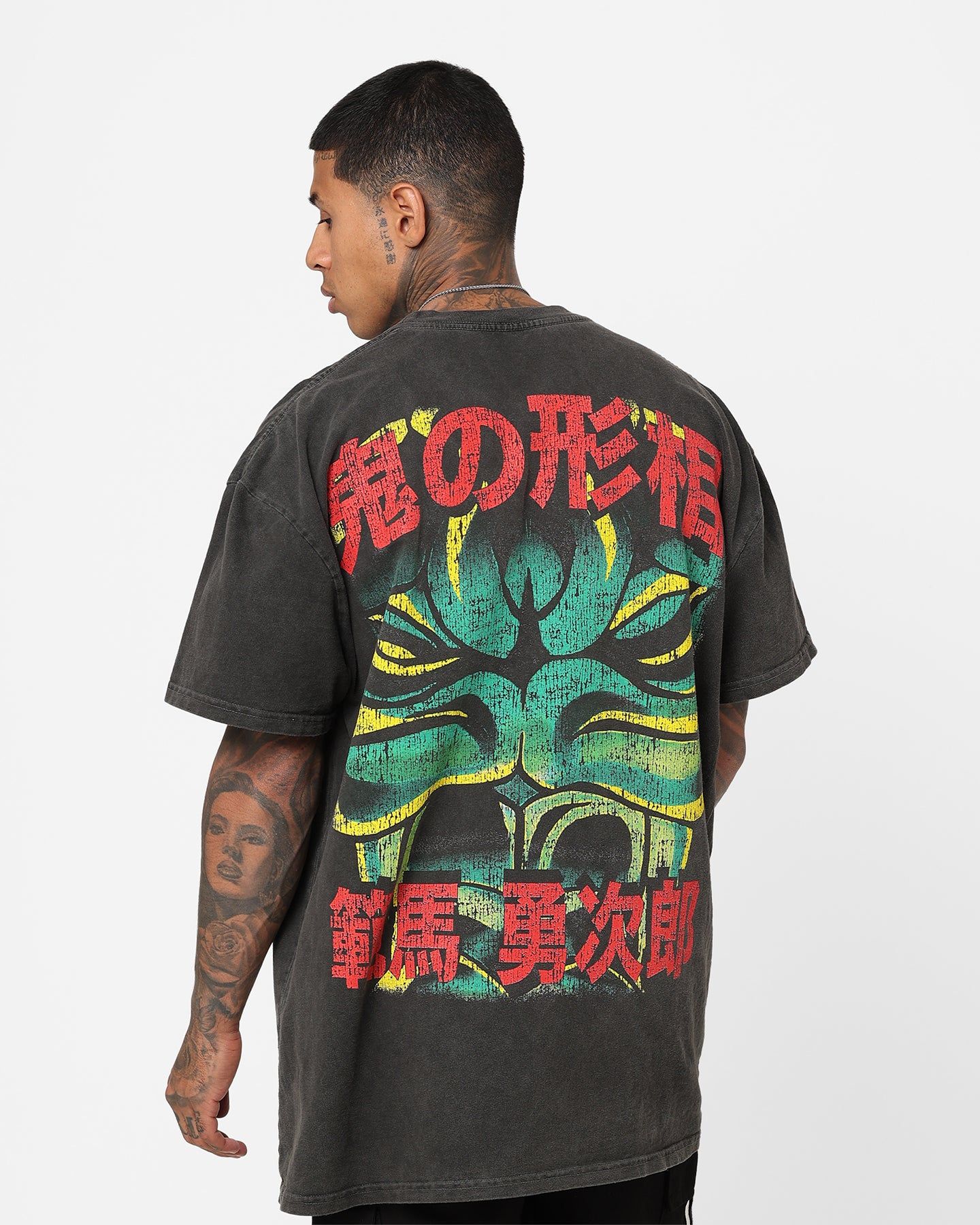 Goat Crew X Baki Yujiro Heavyweight Vintage T-Shirt Black Wash sold by Culture Kings product image thumbnail 2