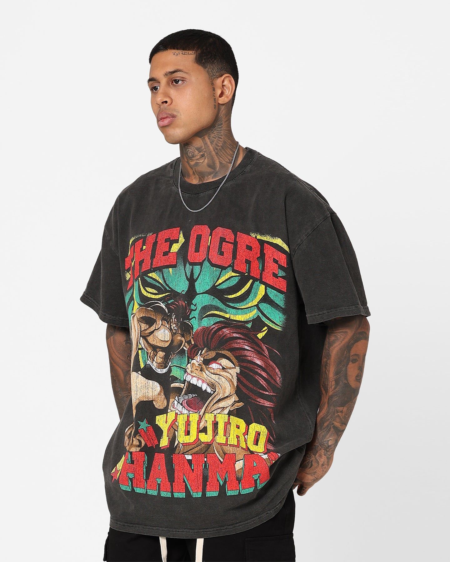 Goat Crew X Baki Yujiro Heavyweight Vintage T-Shirt Black Wash sold by Culture Kings