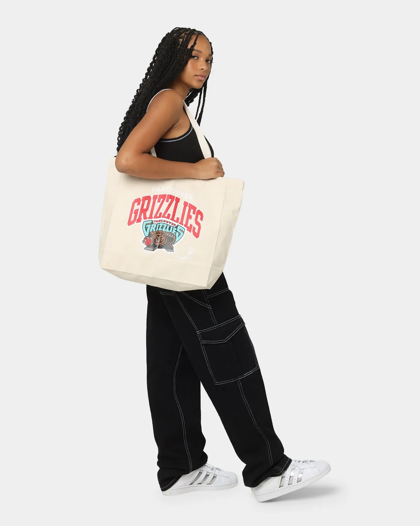 Mitchell & Ness Vancouver Grizzlies Keyline Tote Bag Cream sold by Culture Kings product image thumbnail 3