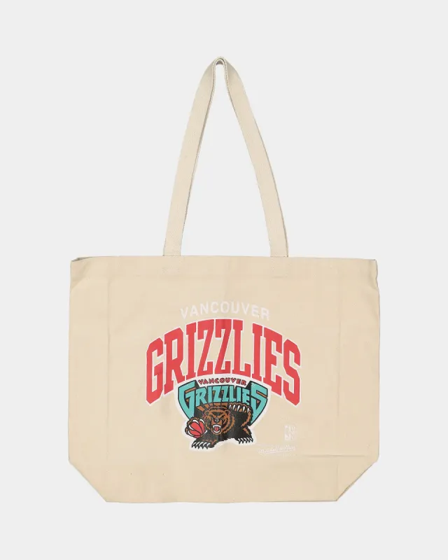 Mitchell & Ness Vancouver Grizzlies Keyline Tote Bag Cream sold by Culture Kings