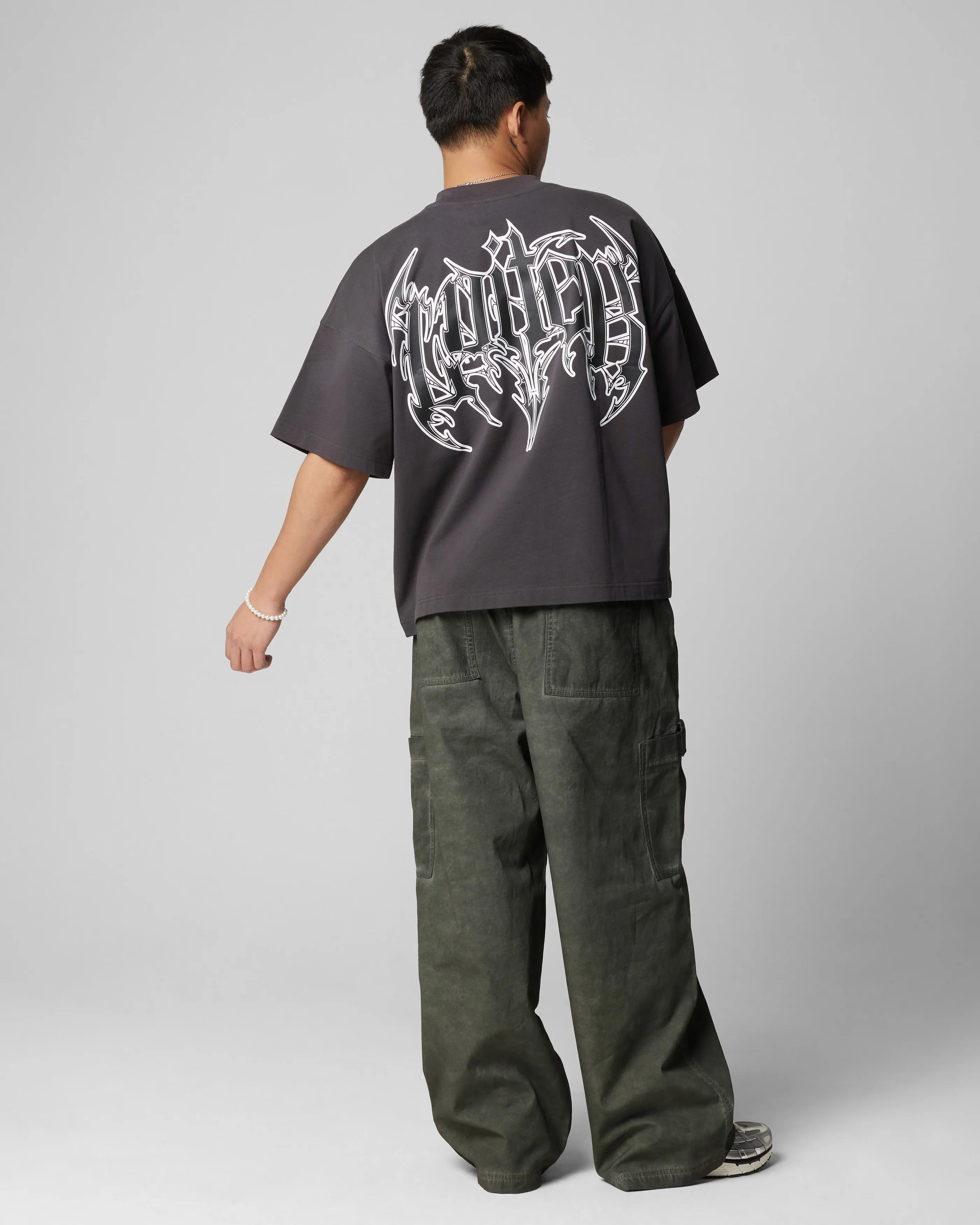 Loiter Metal Boxy T-Shirt Charcoal sold by Culture Kings product image thumbnail 3