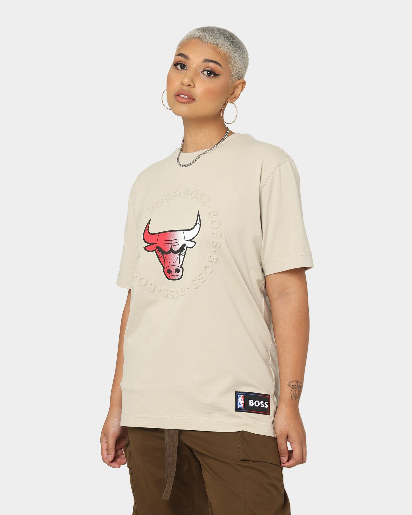 Hugo Boss Hugo Boss X NBA Basic Chicago Bulls Short Sleeve T-Shirt Light Beige sold by Culture Kings