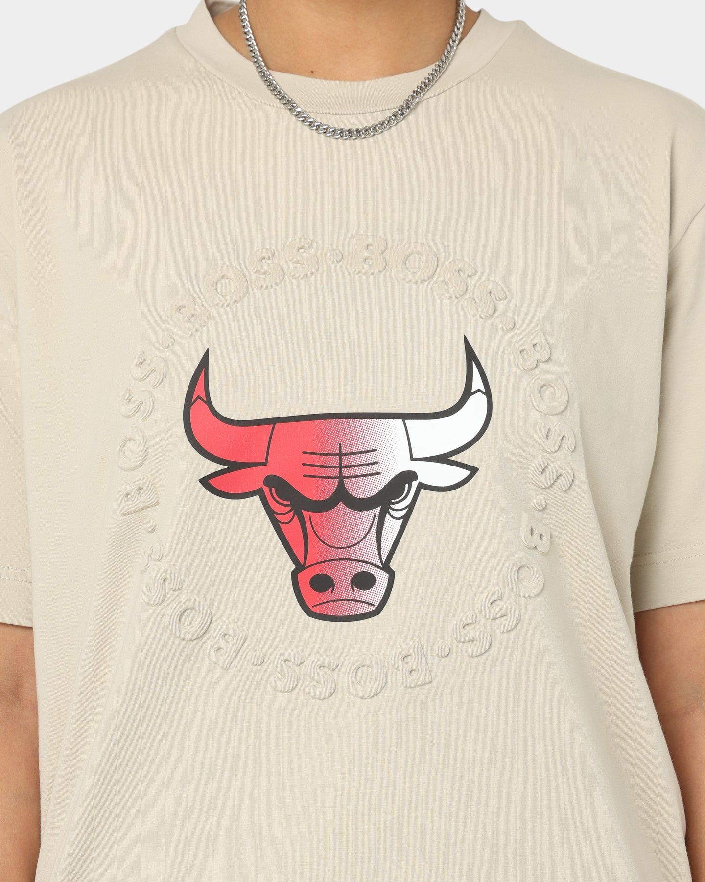 Hugo Boss Hugo Boss X NBA Basic Chicago Bulls Short Sleeve T-Shirt Light Beige sold by Culture Kings product image thumbnail 3