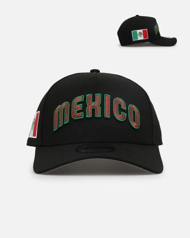 New Era Mexico National Baseball Team 'Metallic Wordmark' 9FORTY A-Frame Snapback Black sold by Culture Kings