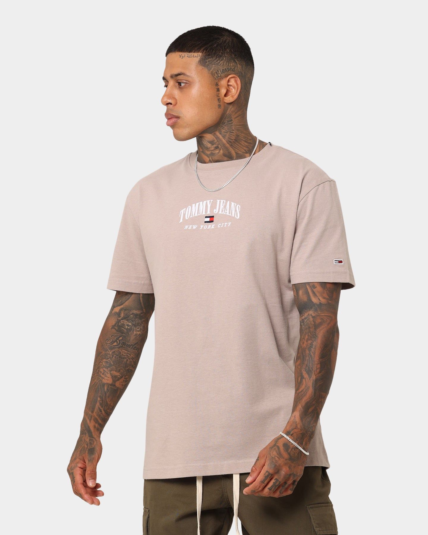 Tommy Jeans TJM Classic Small Varsity T-Shirt Brandons Stone sold by Culture Kings