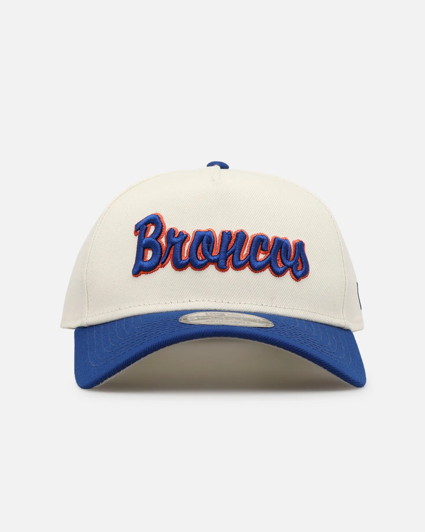 New Era Boise State Broncos 'Boise State University' 9FORTY Two Toned A-Frame Snapback Chrome/OTC sold by Culture Kings