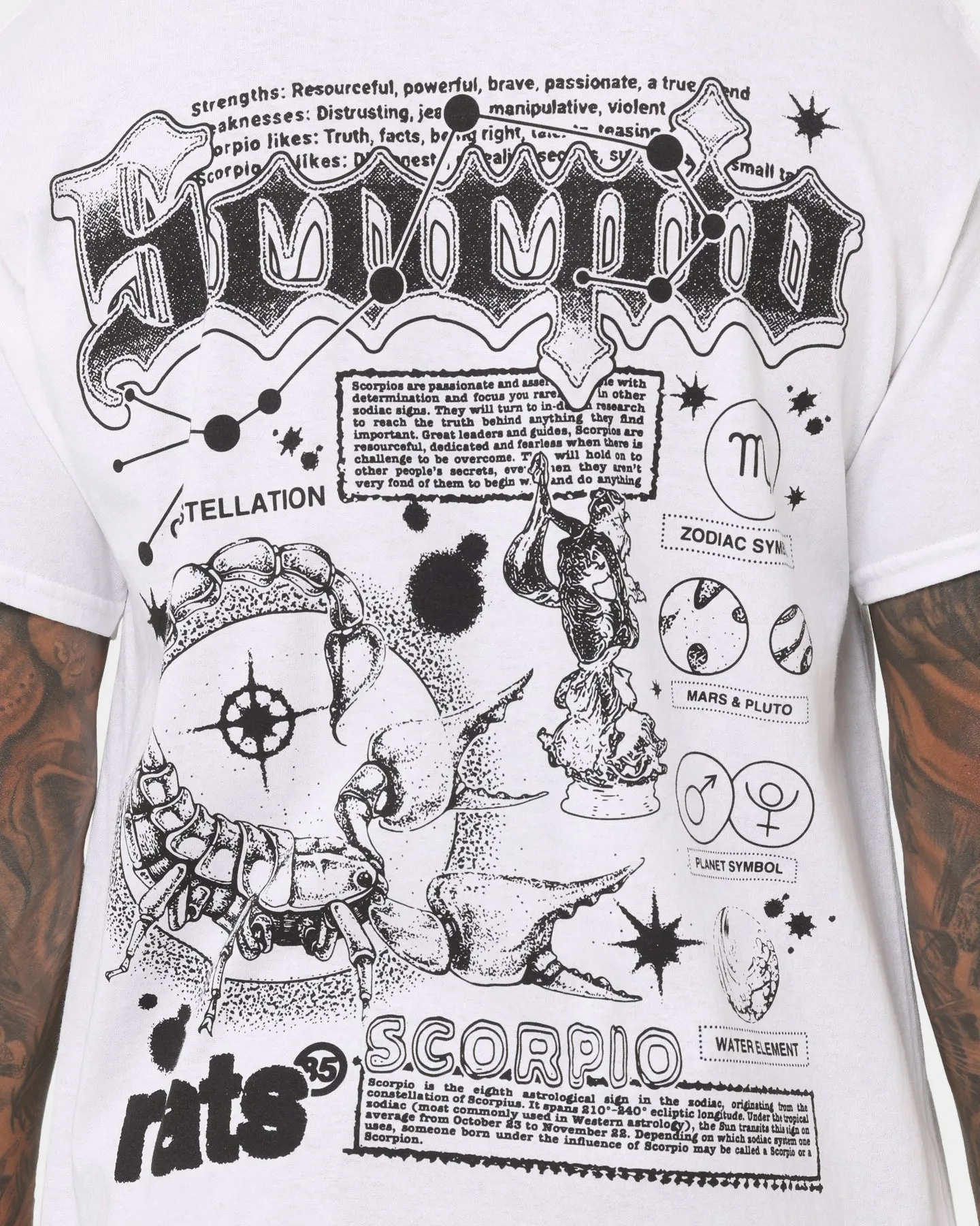 Rats Get Fat Scorpio T-Shirt White sold by Culture Kings product image thumbnail 5