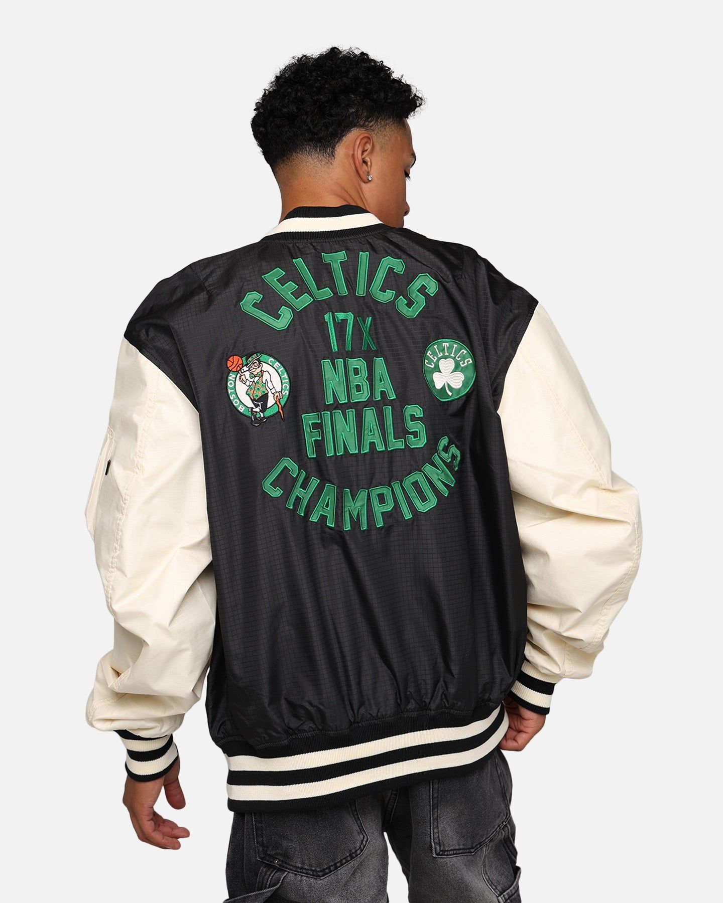 New Era X Alpha Industries Boston Celtics L-2B Bomber Jacket Black sold by Culture Kings product image thumbnail 2
