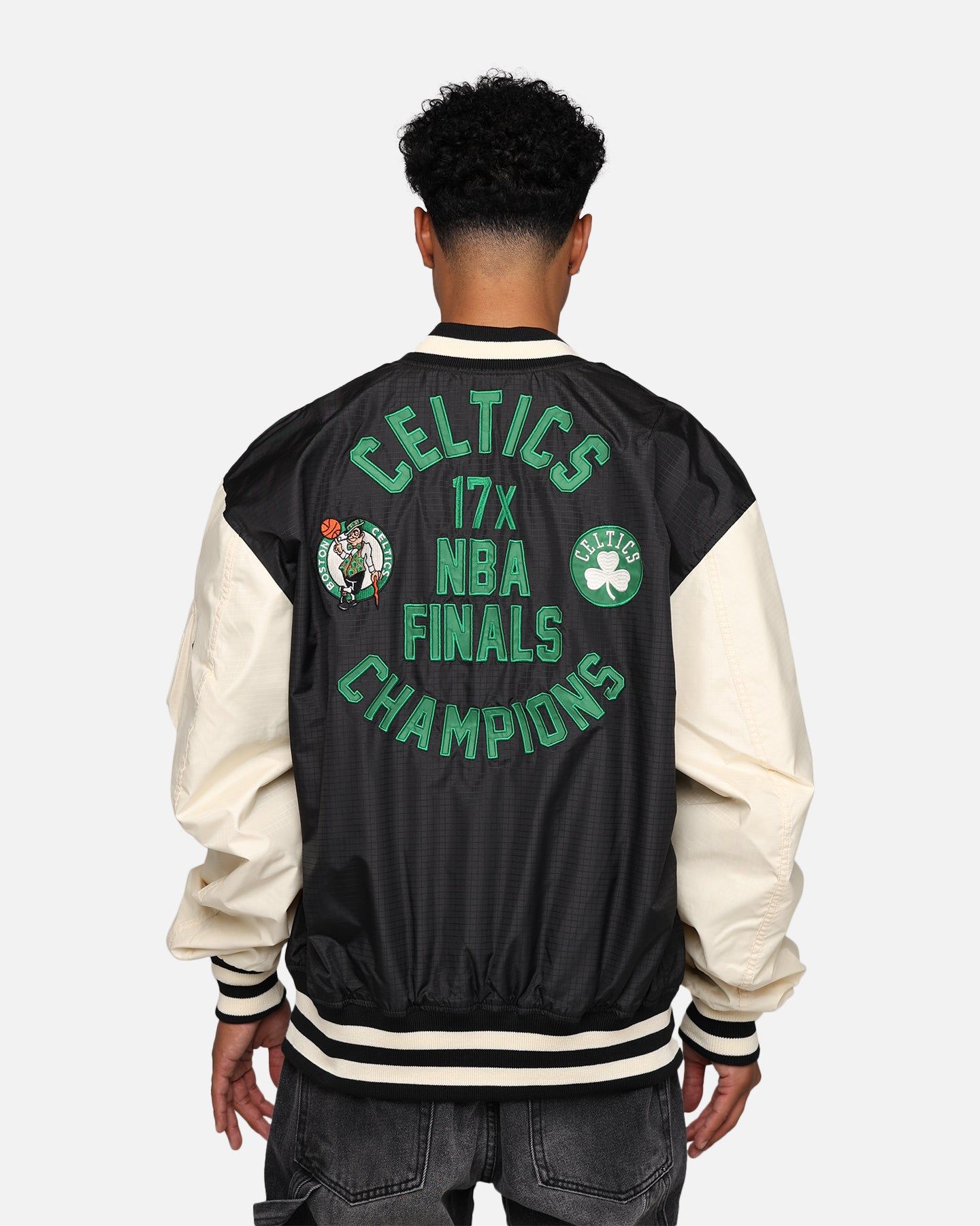 New Era X Alpha Industries Boston Celtics L-2B Bomber Jacket Black sold by Culture Kings product image thumbnail 5