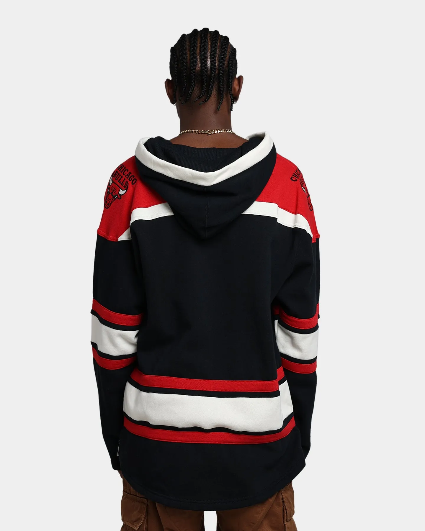 47 Brand Chicago Bulls Superior Lacer Hoodie Jet Black/Red sold by Culture Kings product image thumbnail 3