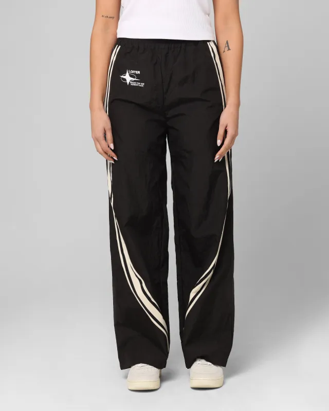Loiter Wave Break Track Pants Black sold by Culture Kings