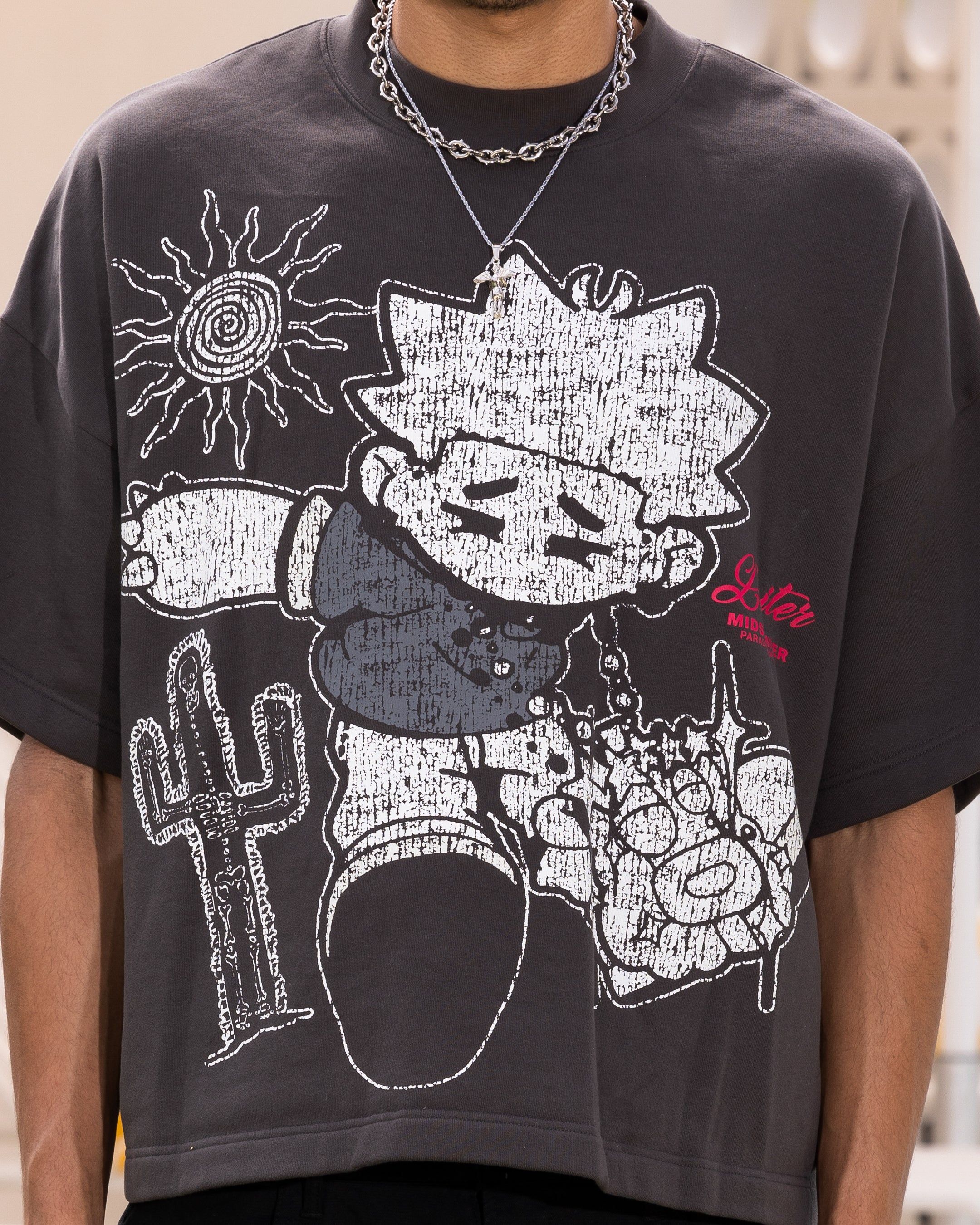 Loiter Palm Spring Box T-Shirt Charcoal sold by Culture Kings product image thumbnail 4