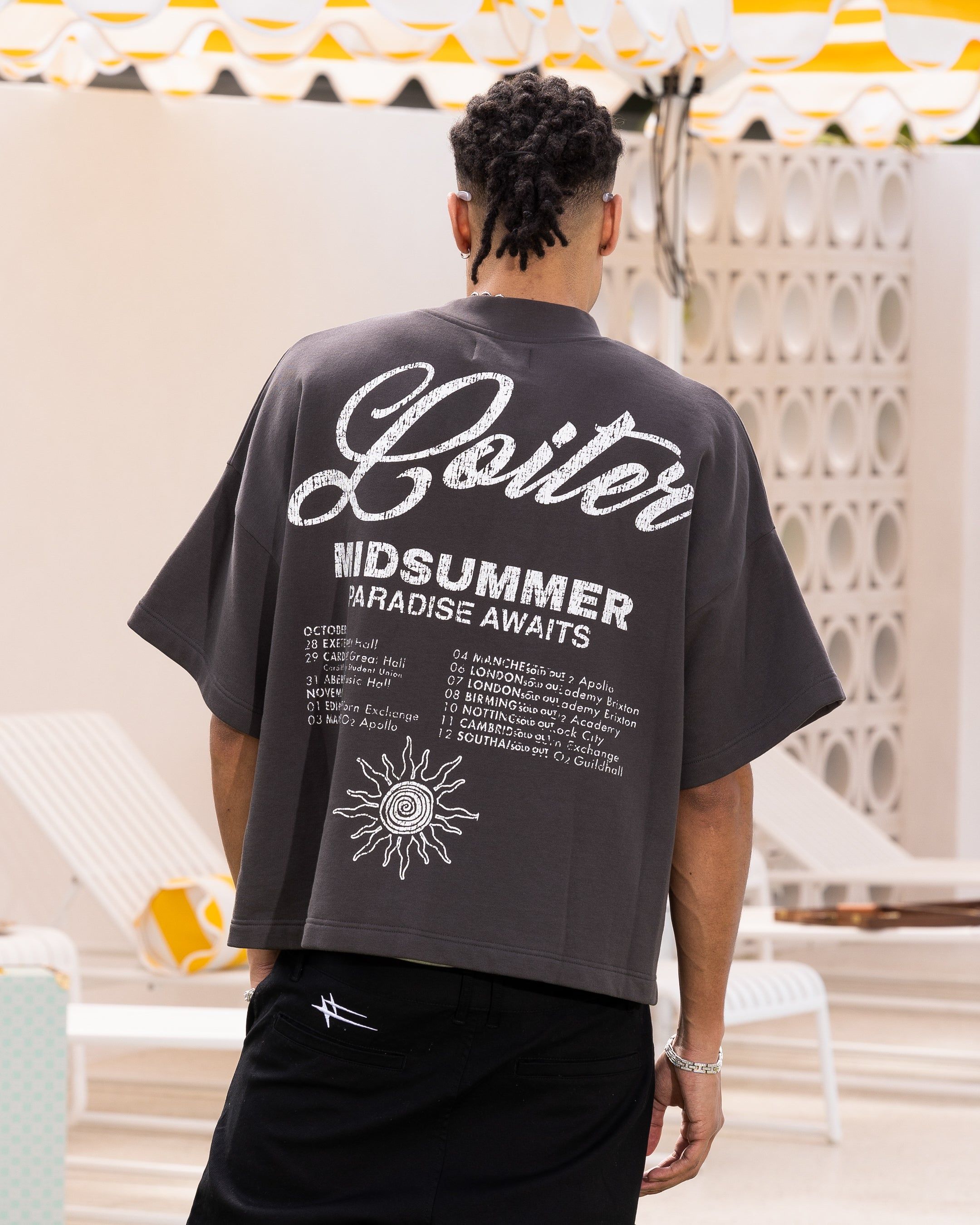 Loiter Palm Spring Box T-Shirt Charcoal sold by Culture Kings product image thumbnail 2