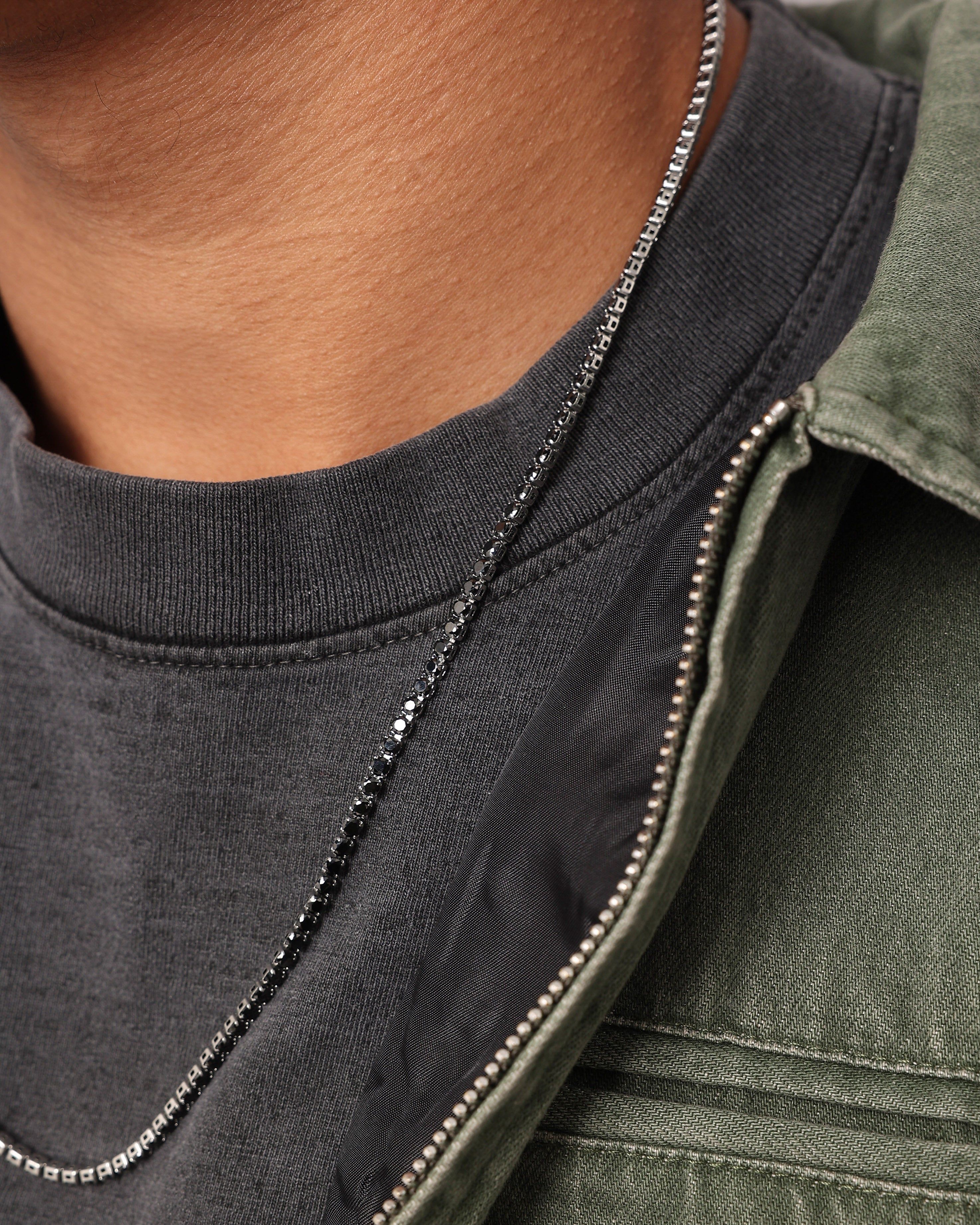 NXS 3mm Tennis Chain Iced Black sold by Culture Kings