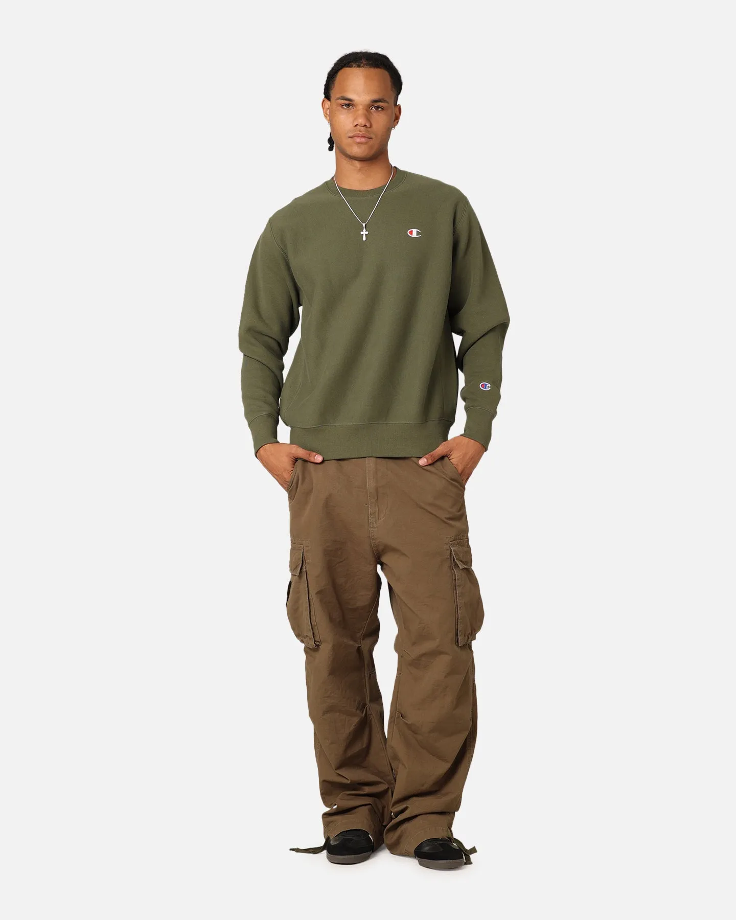 Champion Reverse Weave Small C Crewneck Moss sold by Culture Kings product image thumbnail 2