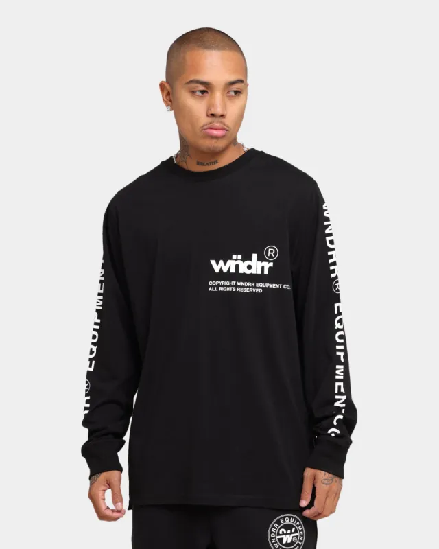 WNDRR In Line Long Sleeve T-Shirt Black sold by Culture Kings