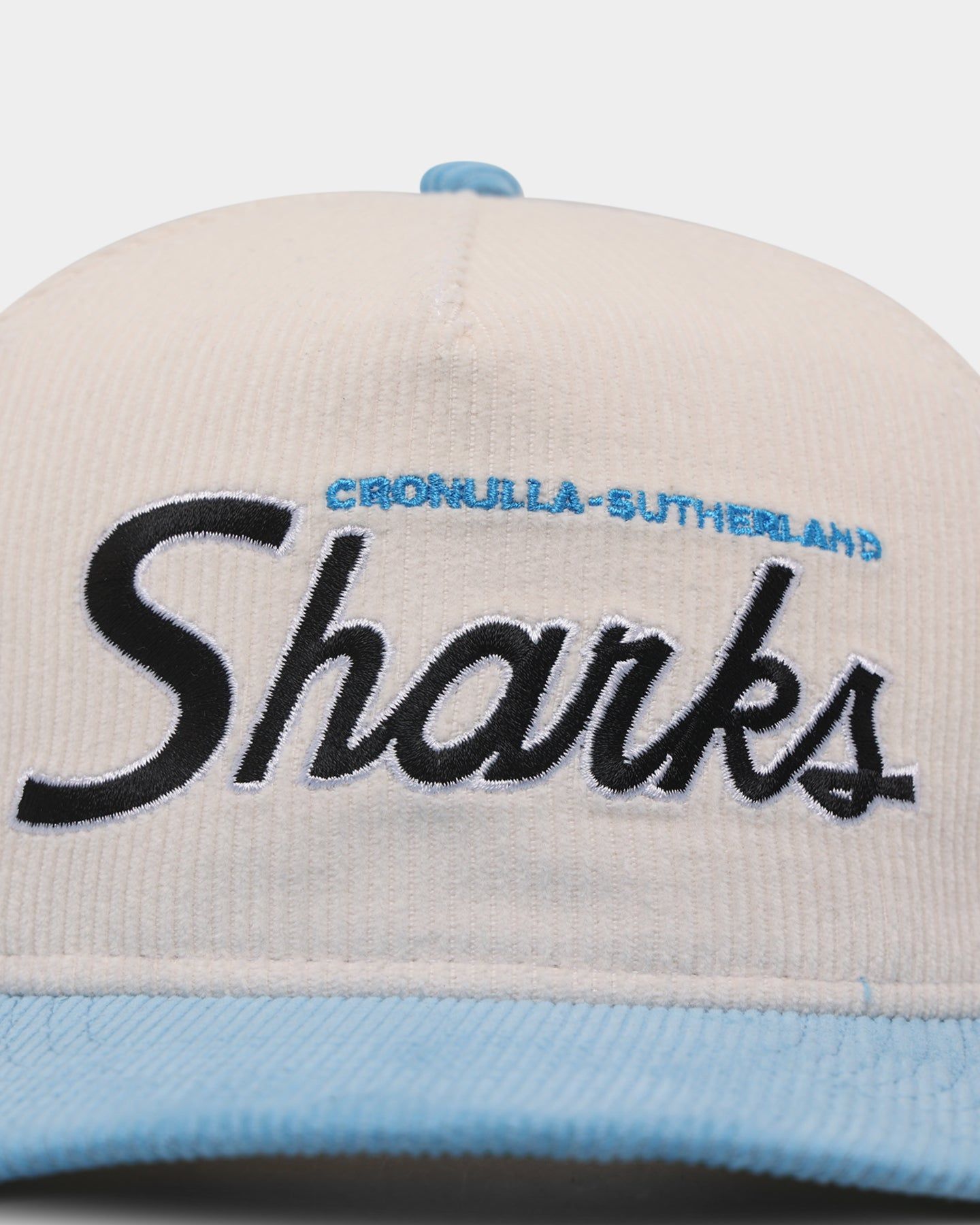 New Era Cronulla Sharks 'NRL Retro Script Corduroy' Golfer Snapback Chrome White sold by Culture Kings product image thumbnail 5