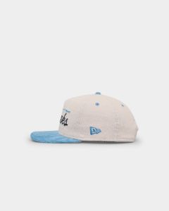 New Era Cronulla Sharks 'NRL Retro Script Corduroy' Golfer Snapback Chrome White sold by Culture Kings