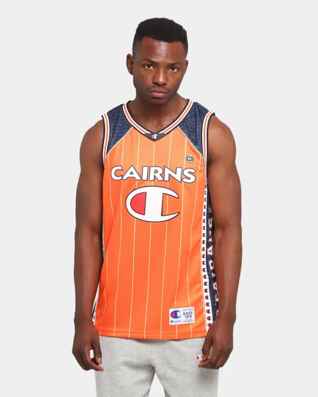 Champion Cairns Taipans Off-Court NBL Jersey Orange/Navy made by Culture Kings