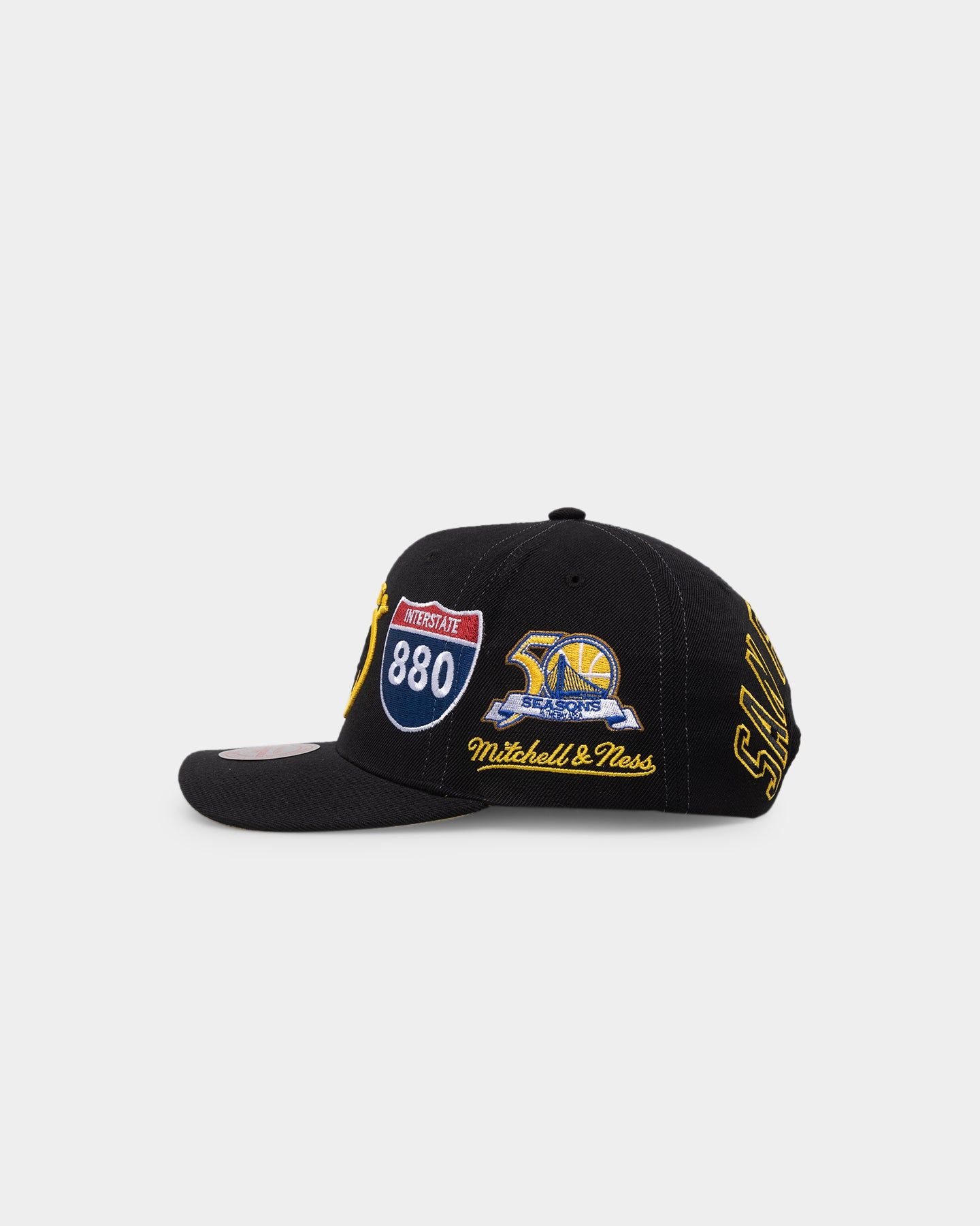 Mitchell & Ness Golden State Warriors 'Highway' Pro Crown Snapback Black sold by Culture Kings product image thumbnail 4