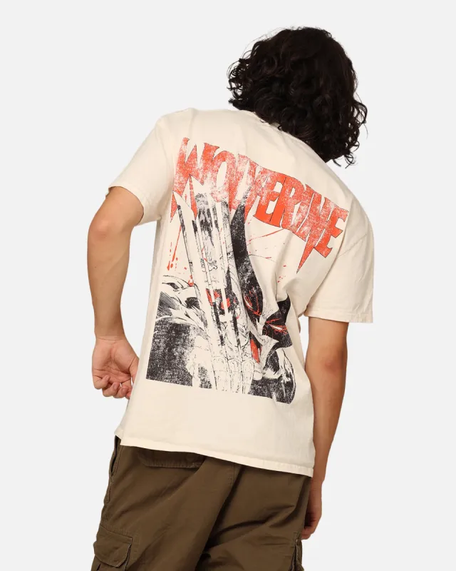 Marvel X-Men Wolverine Heavyweight T-Shirt Off White sold by Culture Kings