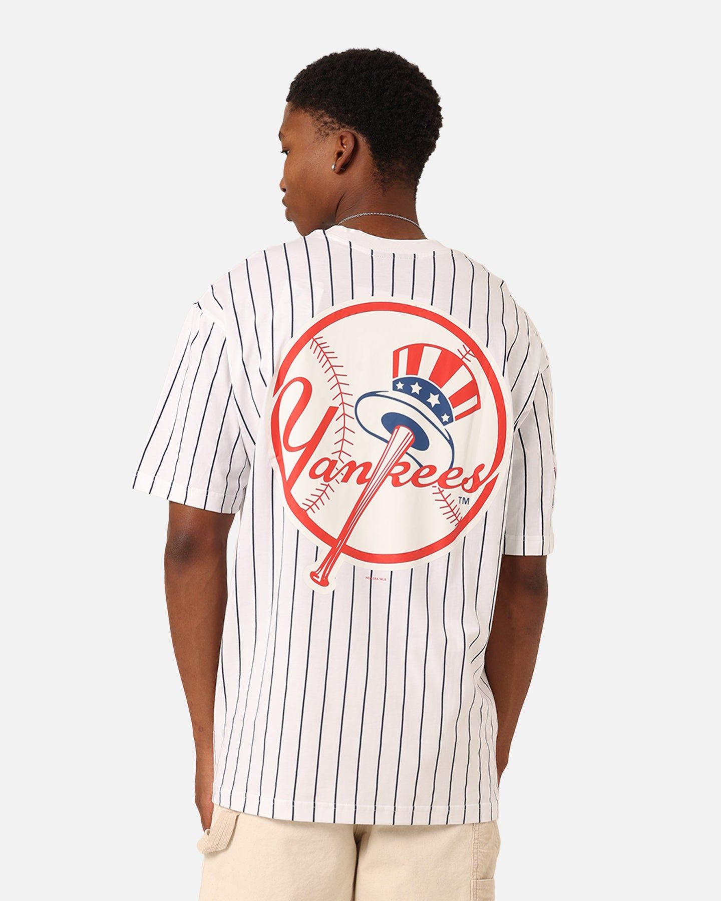 New Era New York Yankees T-Shirt White Pinstripe sold by Culture Kings