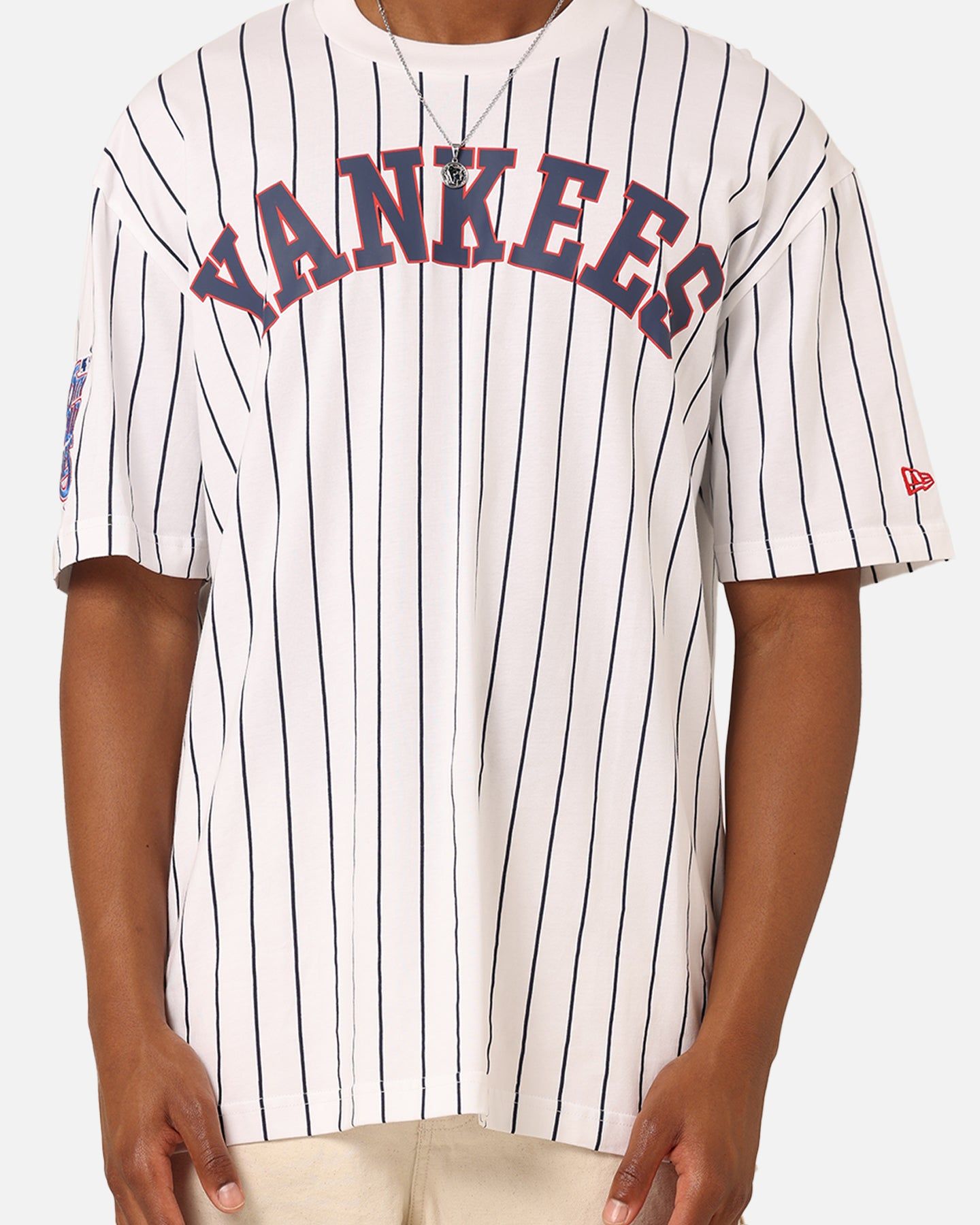 New Era New York Yankees T-Shirt White Pinstripe sold by Culture Kings product image thumbnail 4