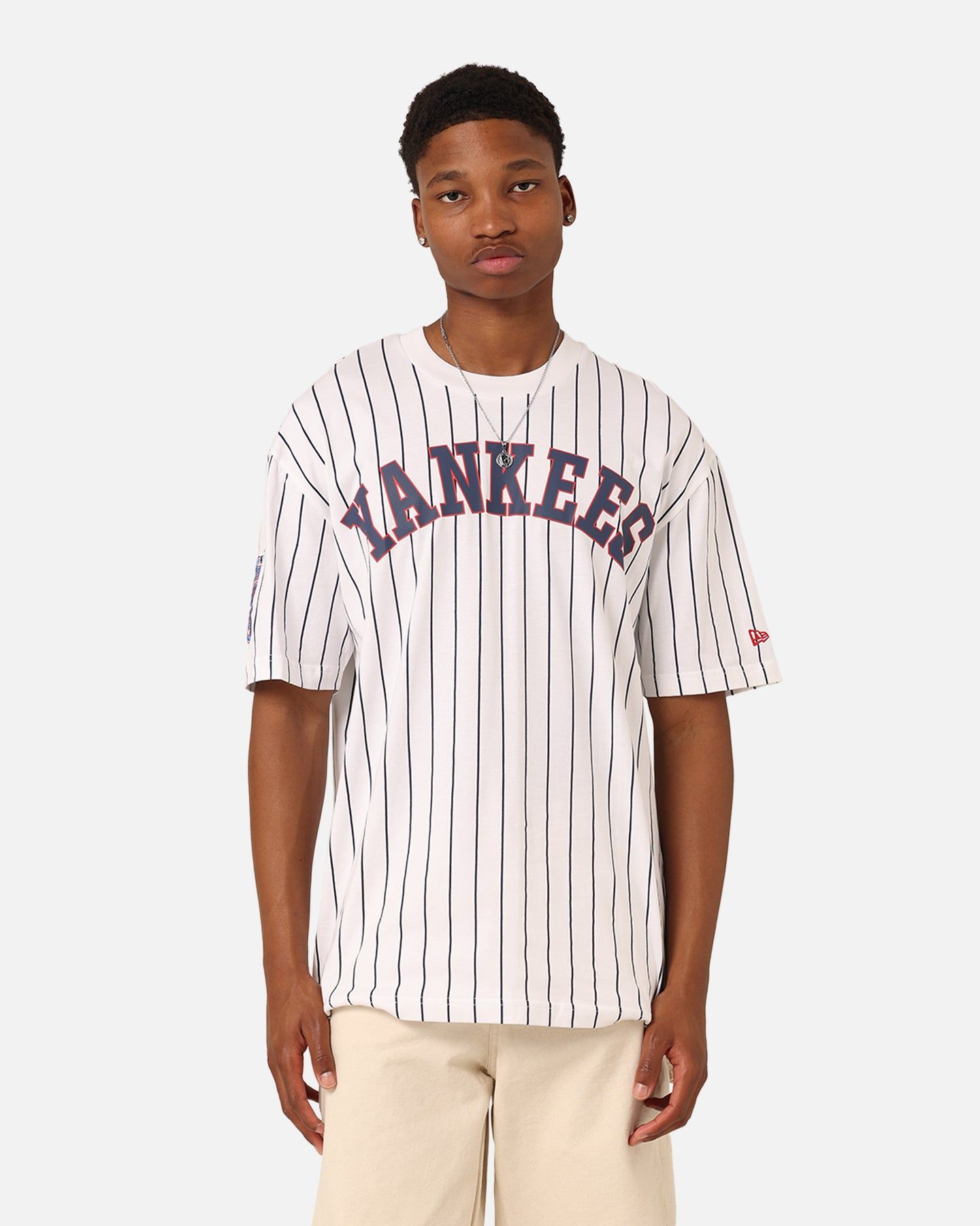 New Era New York Yankees T-Shirt White Pinstripe sold by Culture Kings product image thumbnail 2