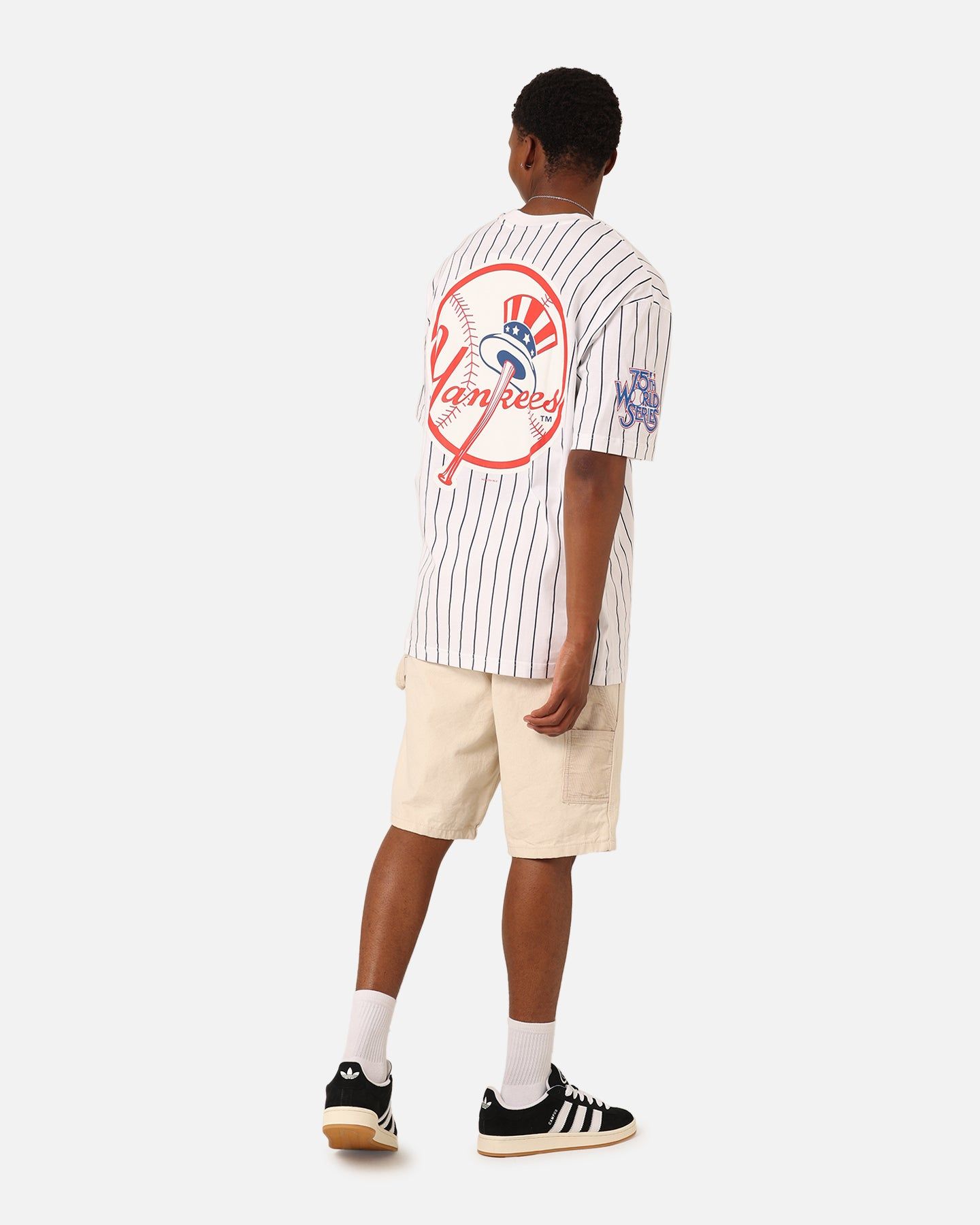 New Era New York Yankees T-Shirt White Pinstripe sold by Culture Kings product image thumbnail 3