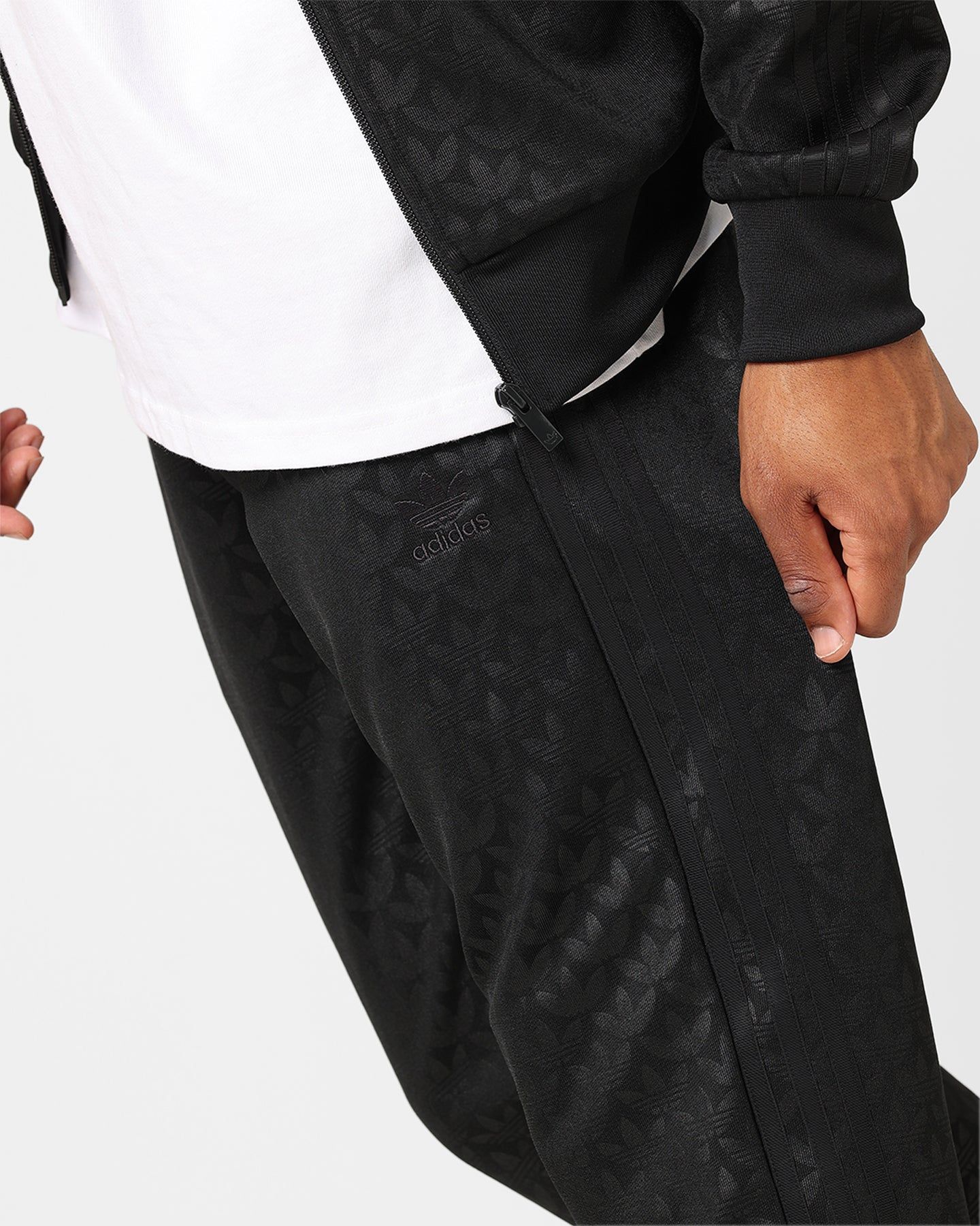 Adidas Adicolour Monogram Straight Track Pant Black sold by Culture Kings product image thumbnail 4