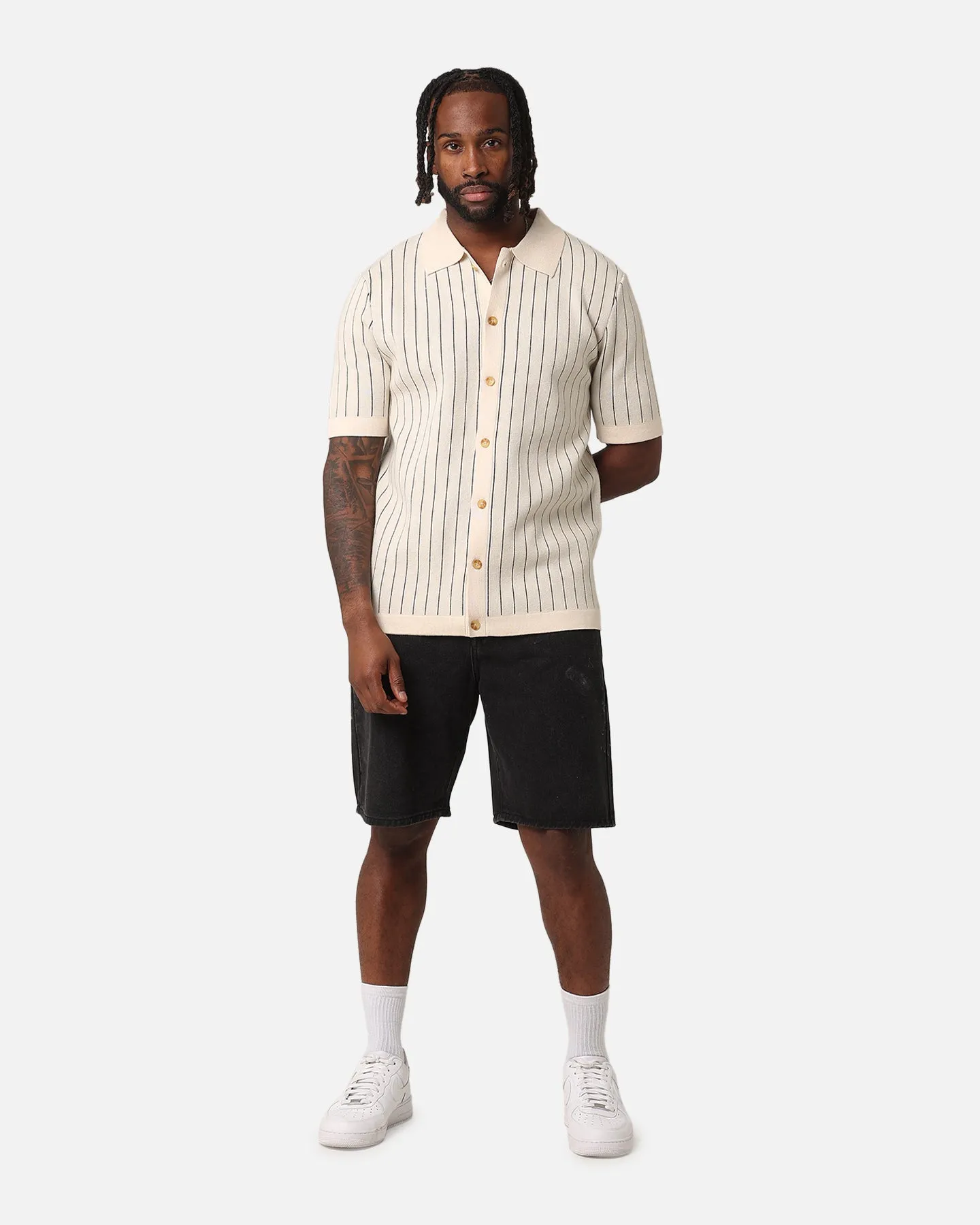 XXIII Nicholas Knit Button Up Shirt Sand/Black sold by Culture Kings product image thumbnail 2