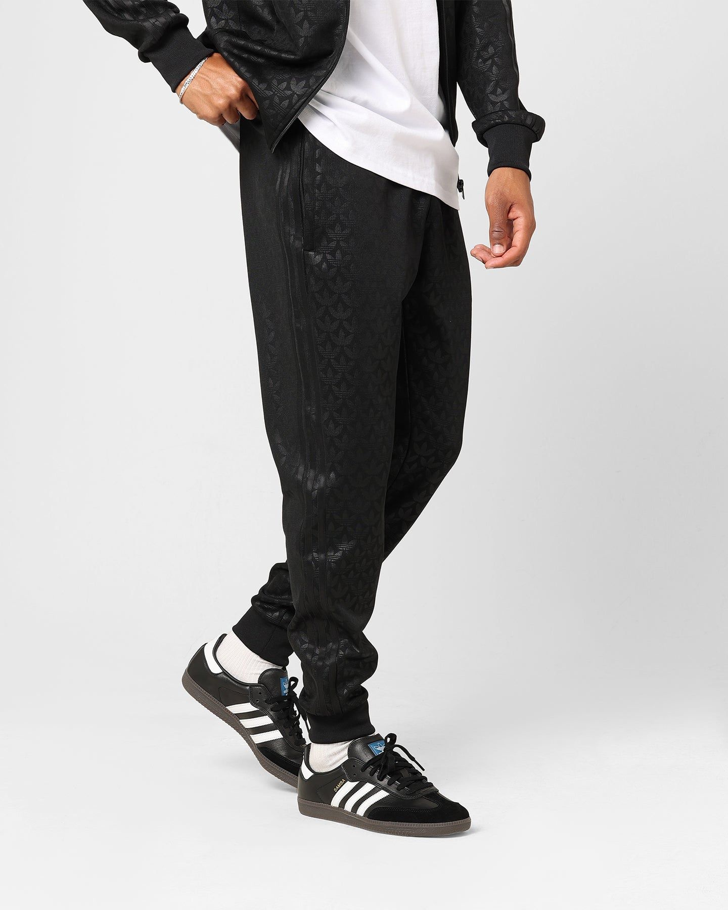 Adidas Adicolour Monogram Straight Track Pant Black sold by Culture Kings product image thumbnail 5