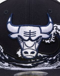 New Era Chicago Bulls "Wave" 59FIFTY Fitted Navy/White sold by Culture Kings