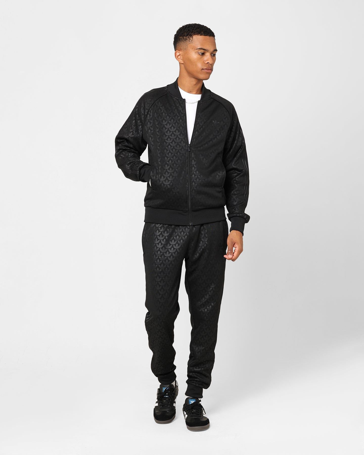 Adidas Adicolour Monogram Straight Track Pant Black sold by Culture Kings product image thumbnail 2