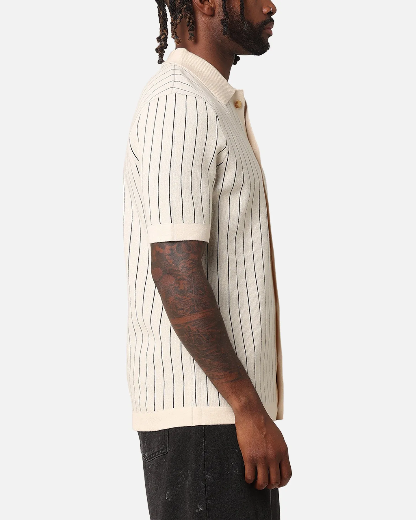 XXIII Nicholas Knit Button Up Shirt Sand/Black sold by Culture Kings product image thumbnail 4