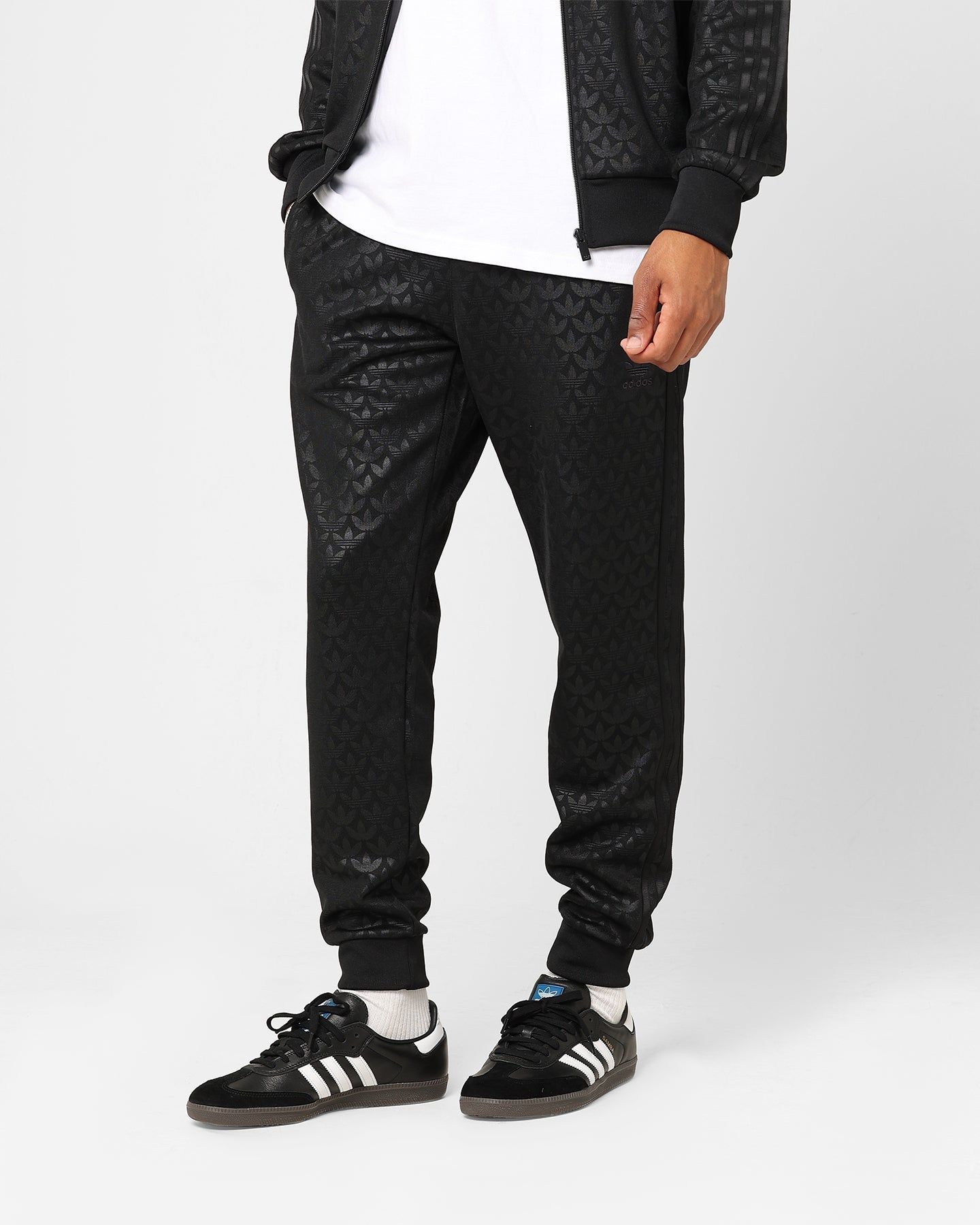 Adidas Adicolour Monogram Straight Track Pant Black sold by Culture Kings