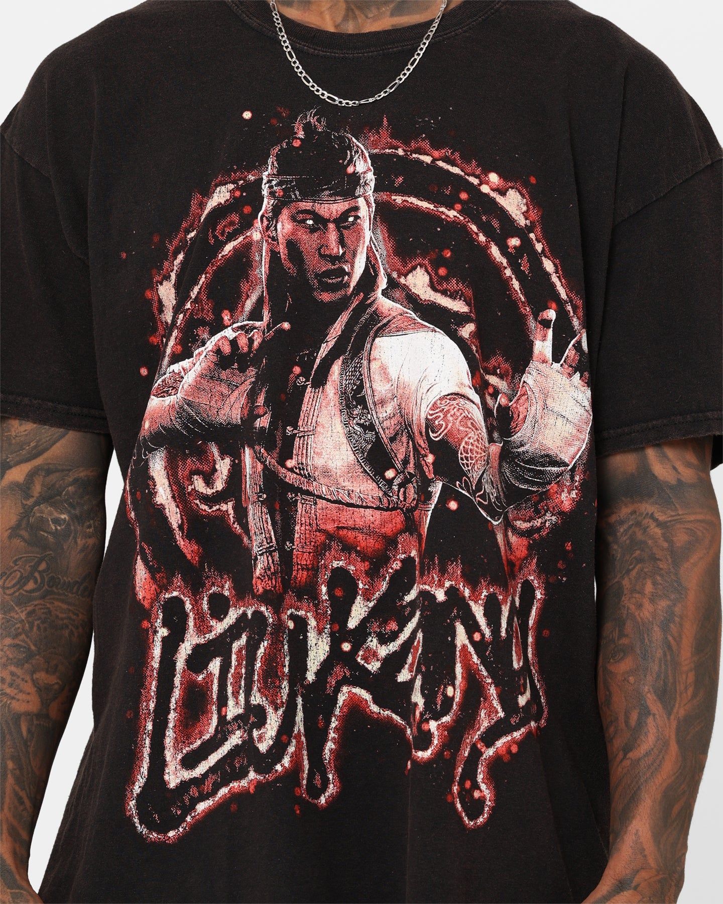 Goat Crew X Mortal Kombat Liu Kang Vintage T-Shirt Black Wash sold by Culture Kings product image thumbnail 4