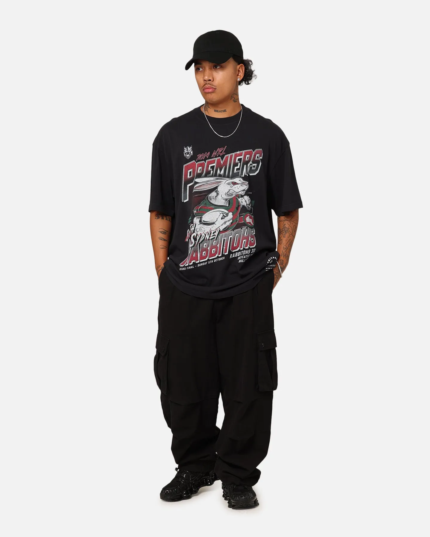 Mitchell & Ness South Sydney Rabbitohs 2014 Grand Final T-Shirt Faded Black sold by Culture Kings product image thumbnail 2