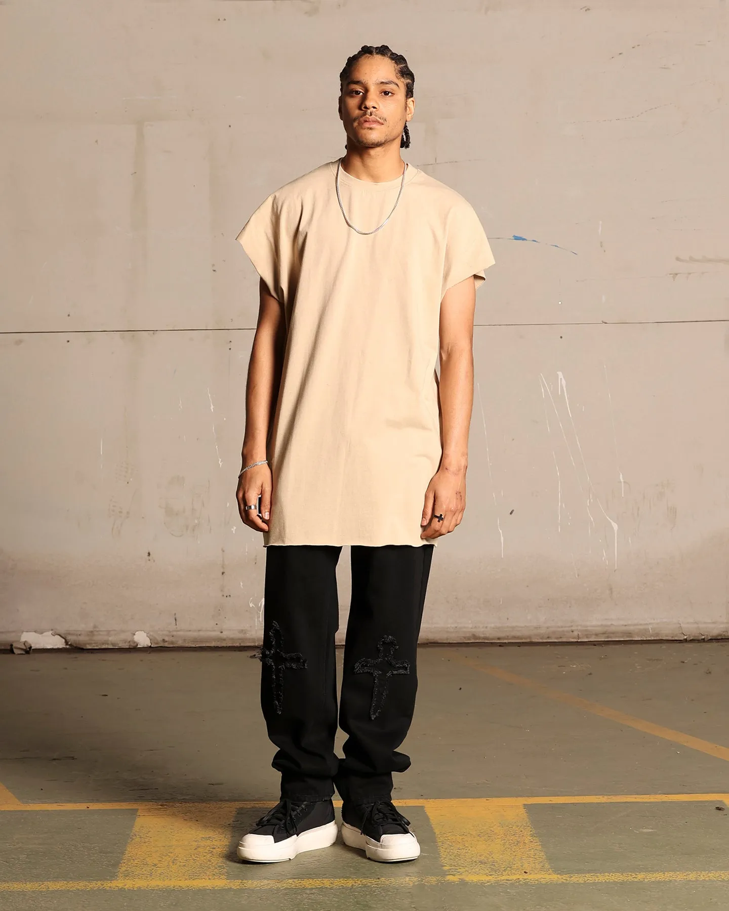 Saint Morta Cutoff Bat T-Shirt Stone sold by Culture Kings product image thumbnail 2