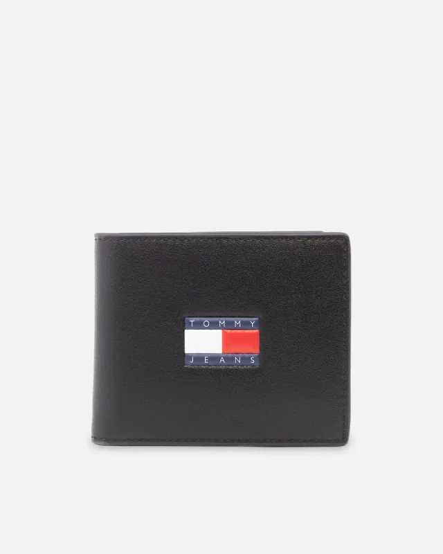 Tommy Jeans Heritage Leather Credit Card & Coin Wallet Black sold by Culture Kings