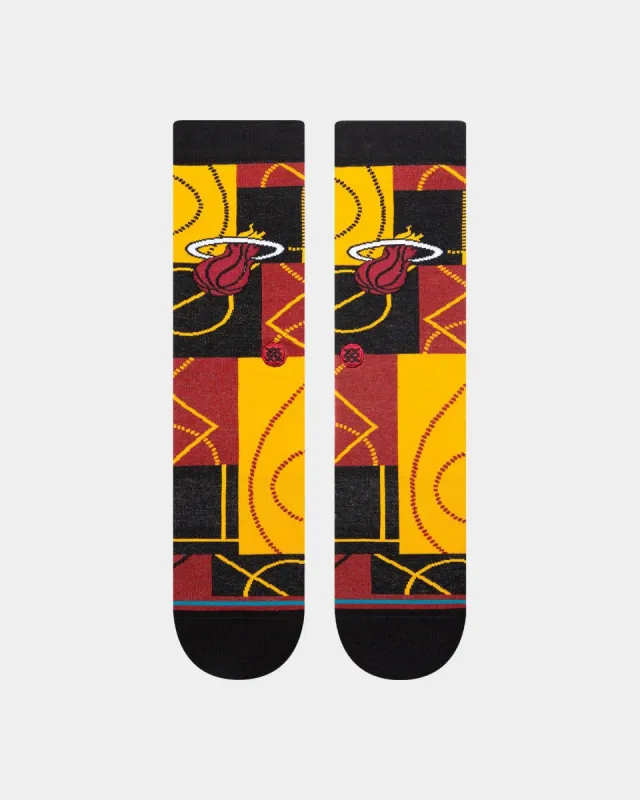 Stance X NBA Miami Heat Zone Crew Socks Black sold by Culture Kings