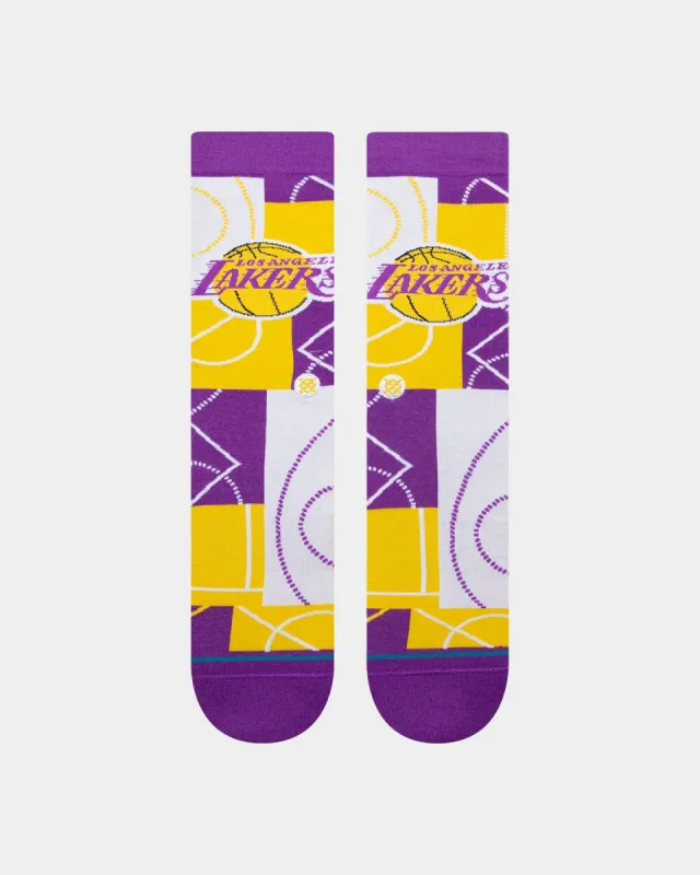 Stance X NBA Los Angeles Lakers Zone Crew Socks Purple sold by Culture Kings