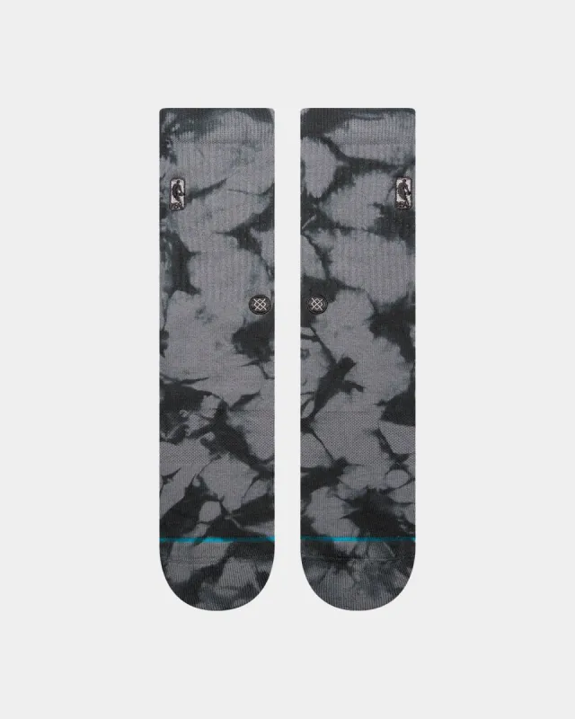 Stance X NBA Logoman Dye Crew Socks Dark Grey sold by Culture Kings