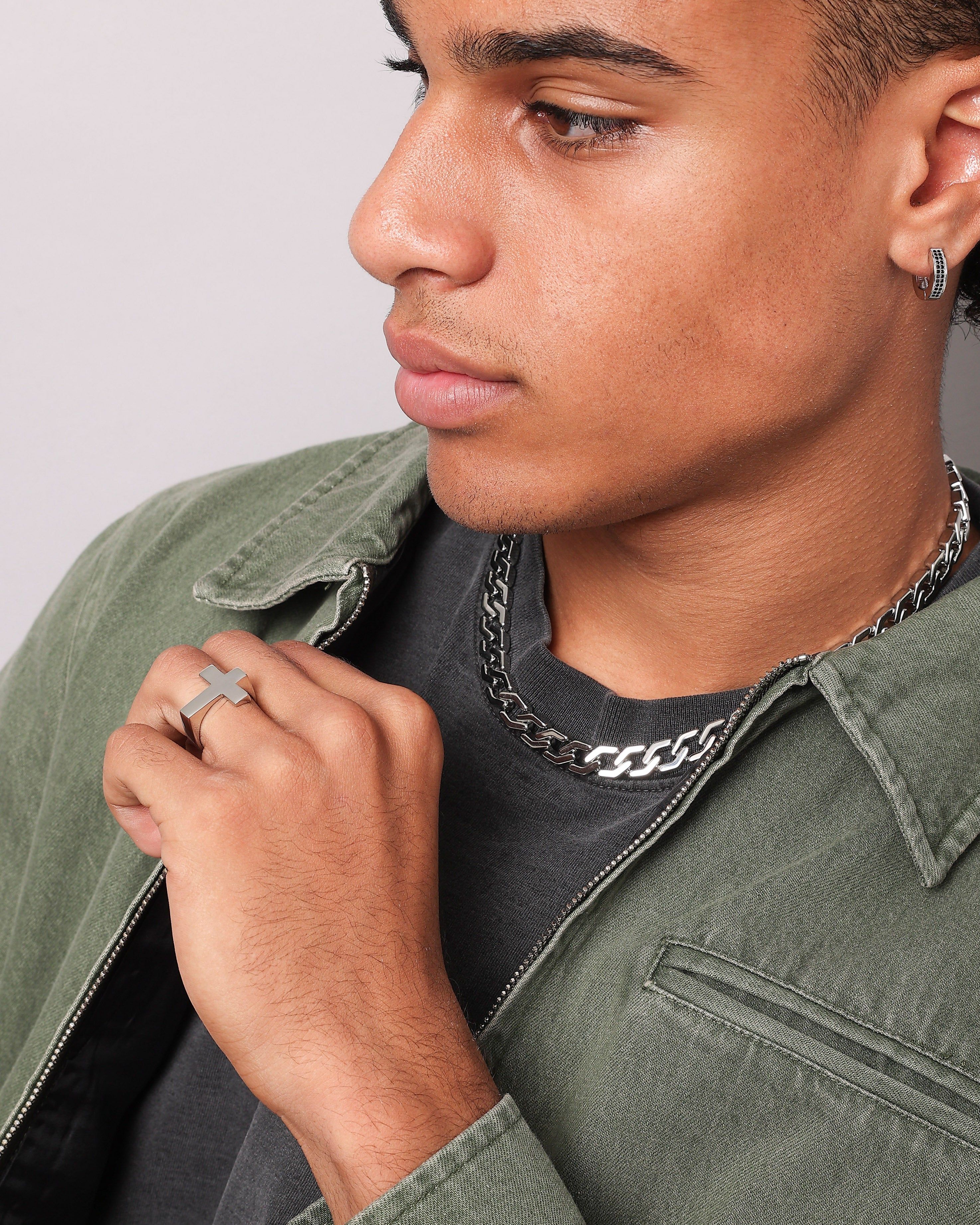 NXS Cross Ring White Gold sold by Culture Kings product image thumbnail 3