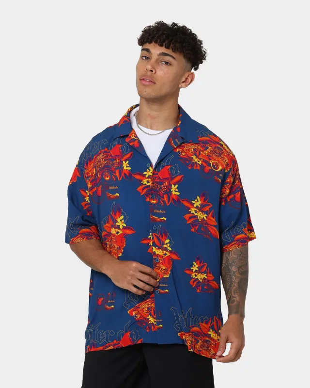 Loiter Motorsport Ultra Button Up Shirt Blue/Red sold by Culture Kings